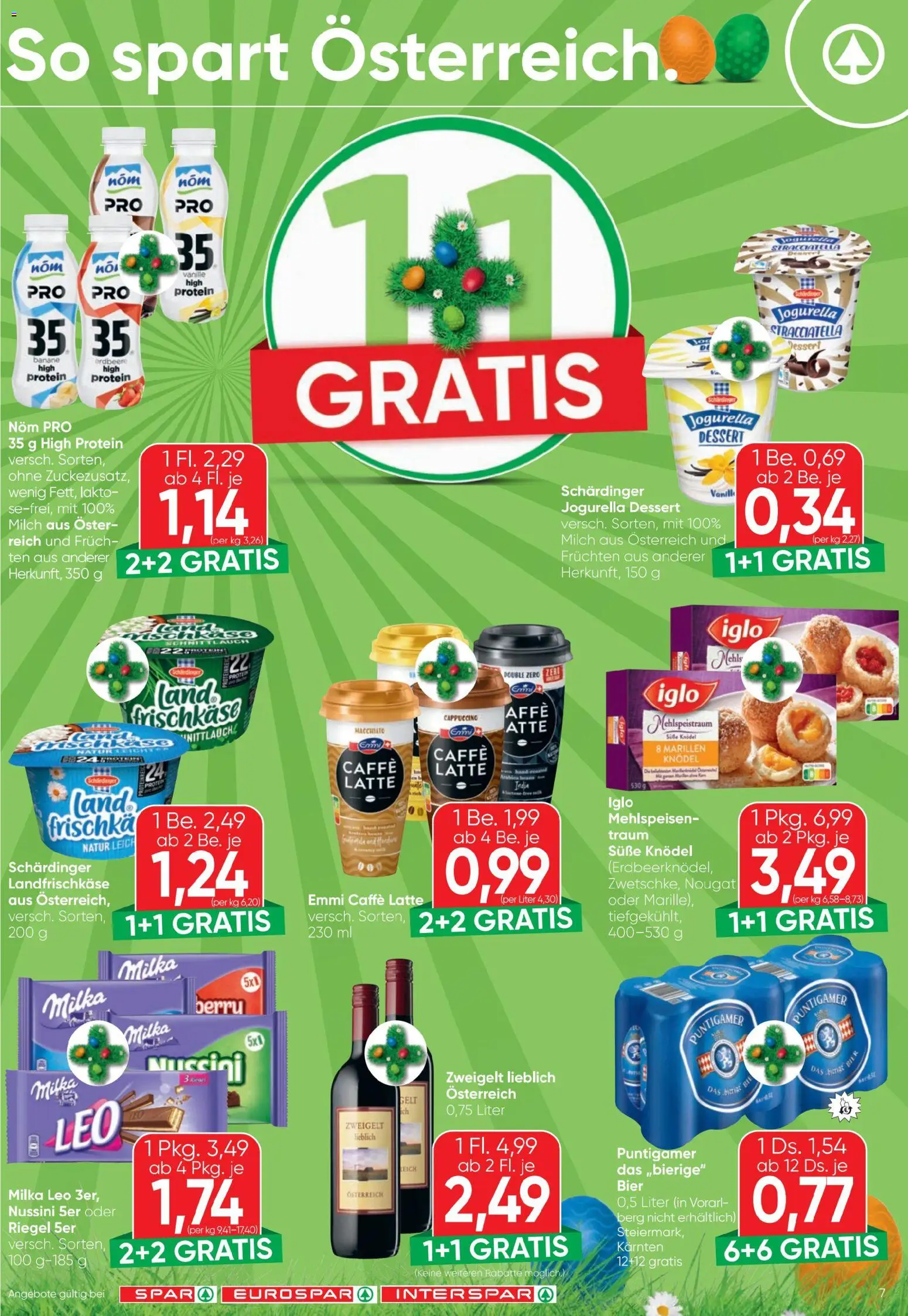 Spar - Flugblatt gültig ab 19.03.2026 | Seite: 7 | Produkte: Milch, Bier