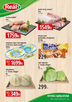 Reál Bevásárló hétvége - Kisalföld - amely érvényes a következő dátumtól: 07.08.2025