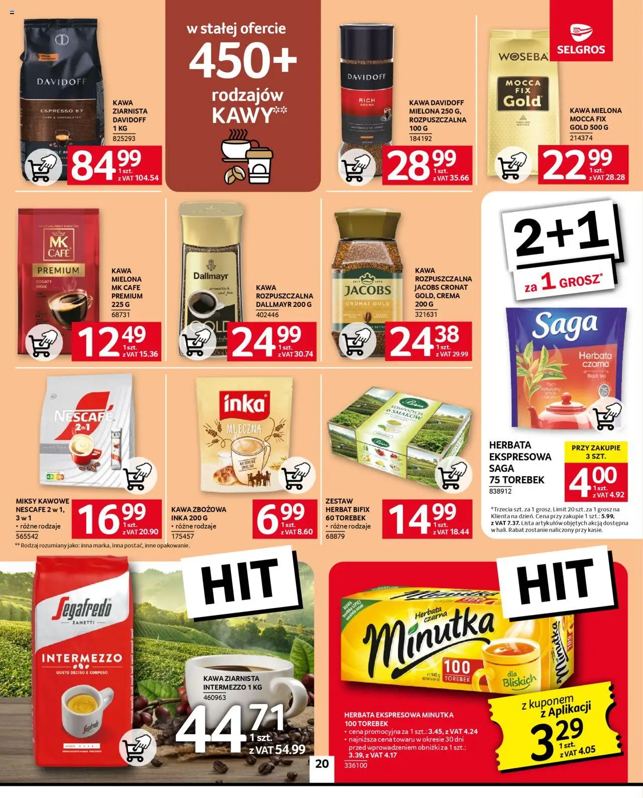 Selgros cash&carry Gazetka od 22.05.2025 | Strona: 20 | Produkty: Kawa jacobs, Nescafe, Kawa ziarnista, Kawa
