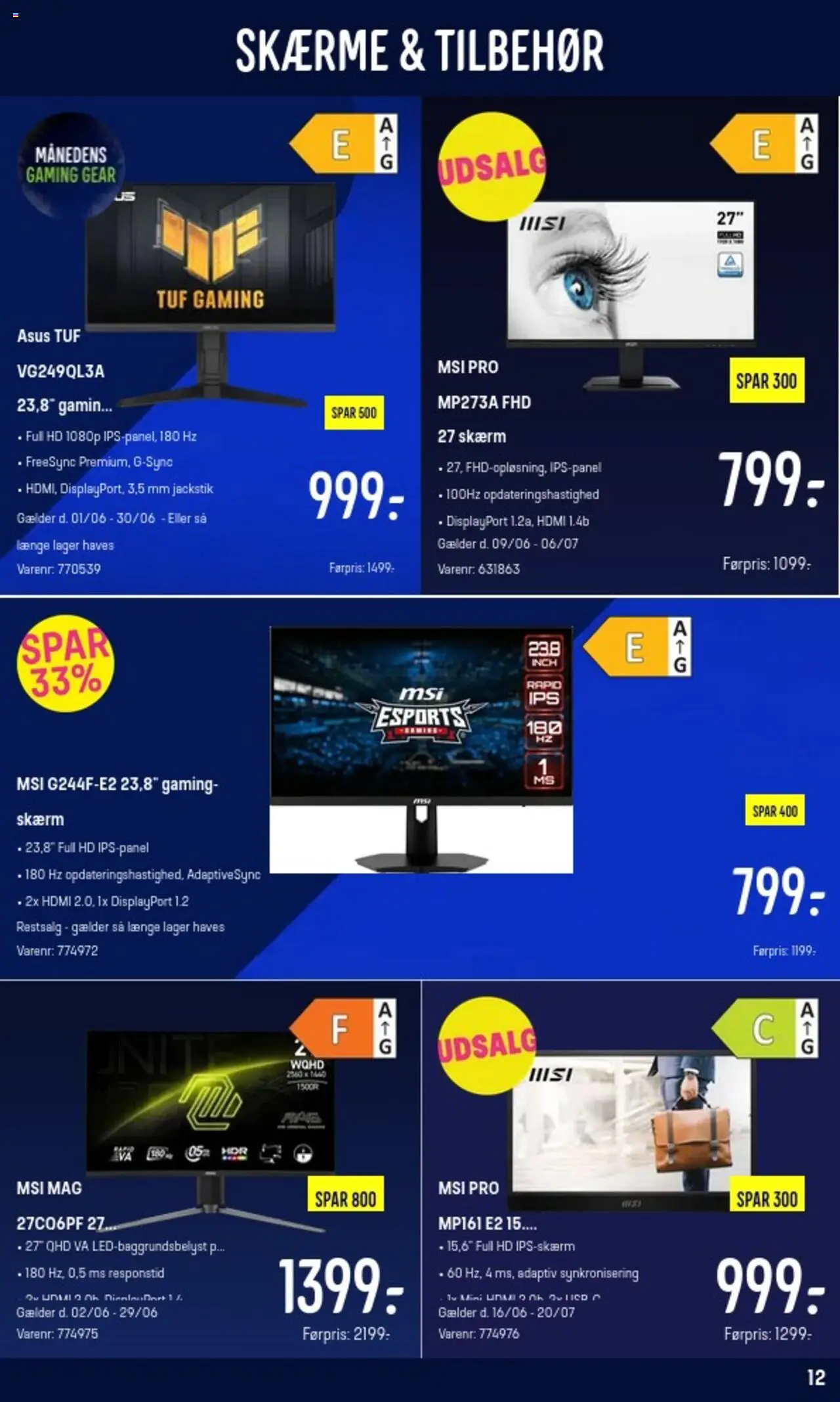 Elgiganten Tilbudsavis gyldig fra 23.06.2025 | Side: 12 | Produkter: Skærm, Skærme, Gaming Skærm