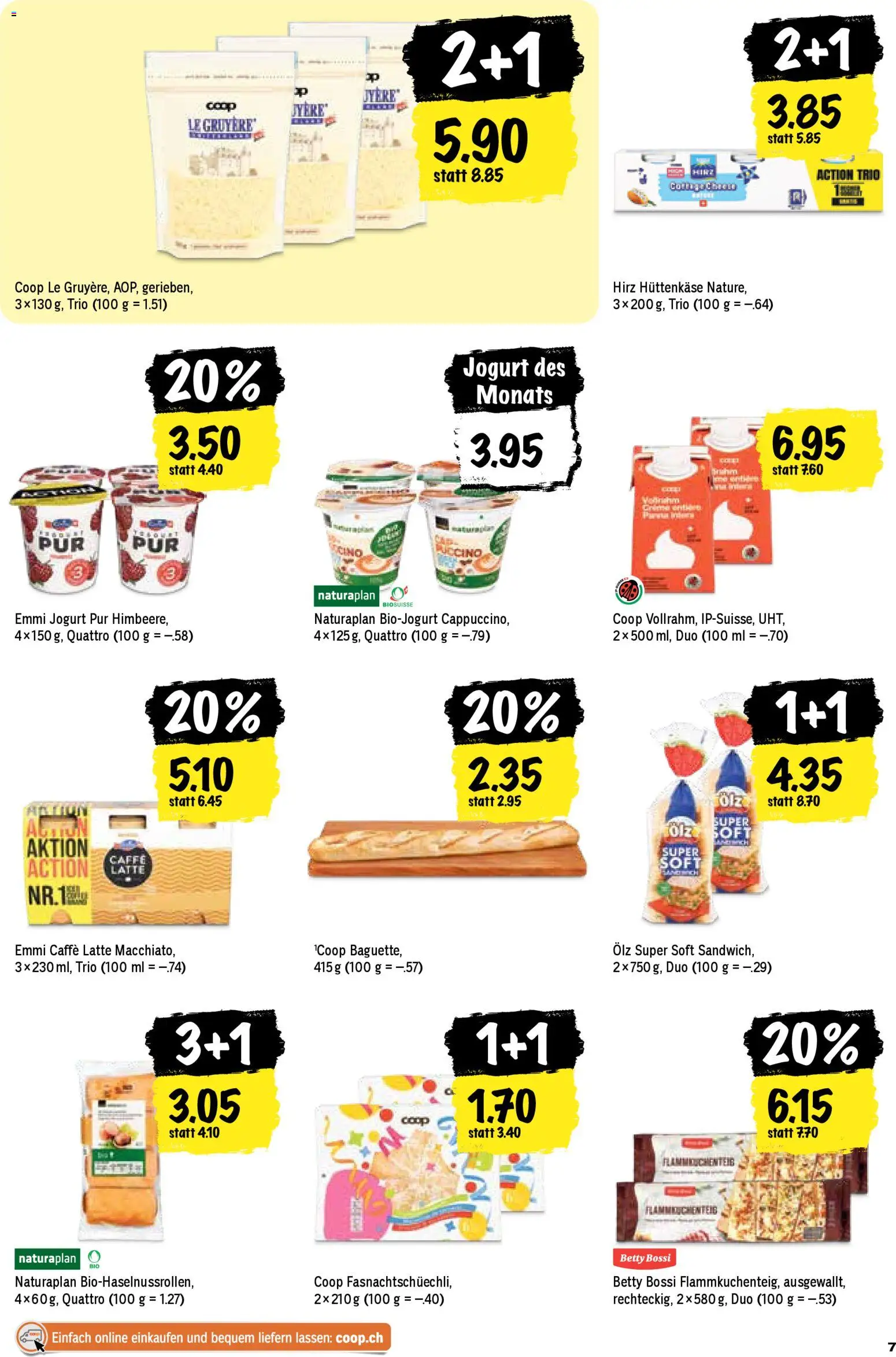 Coop Aktionen – gültig ab 08.01.2026 | Seite: 7 | Produkte: Baguette, Himbeere, Hüttenkäse