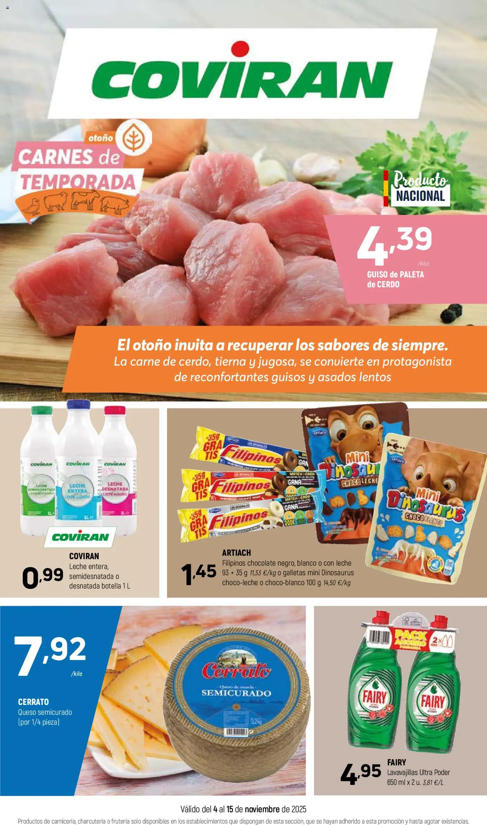Coviran - Ceuta │ válido desde el 04.11.2025 | Página: 1 | Productos: Leche entera, Queso, Chocolate, Galletas