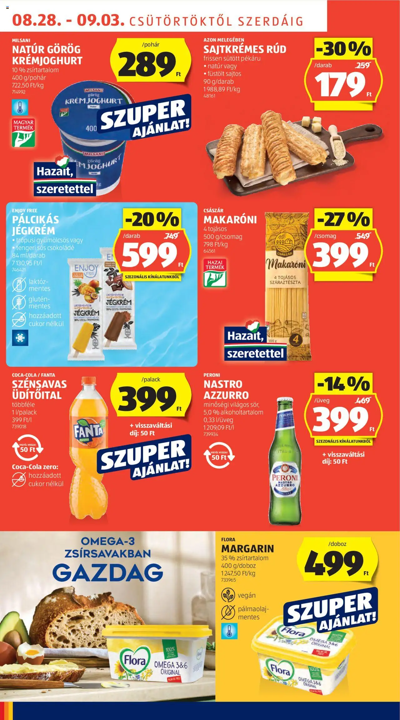 Aldi akciós ujság - amely érvényes a következő dátumtól: 28.08.2025 | Oldal: 8 | Termékek: Fanta, Vegán, Pálcikás jégkrém, Cukor