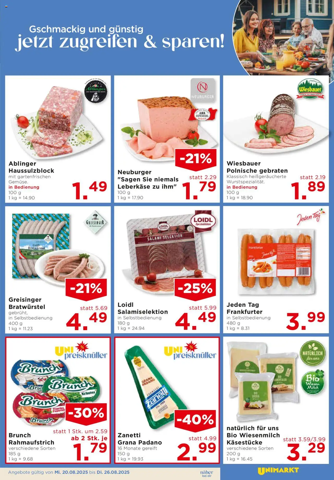Unimarkt Salzkammergut gültig ab 20.08.2025 | Seite: 5 | Produkte: Salami