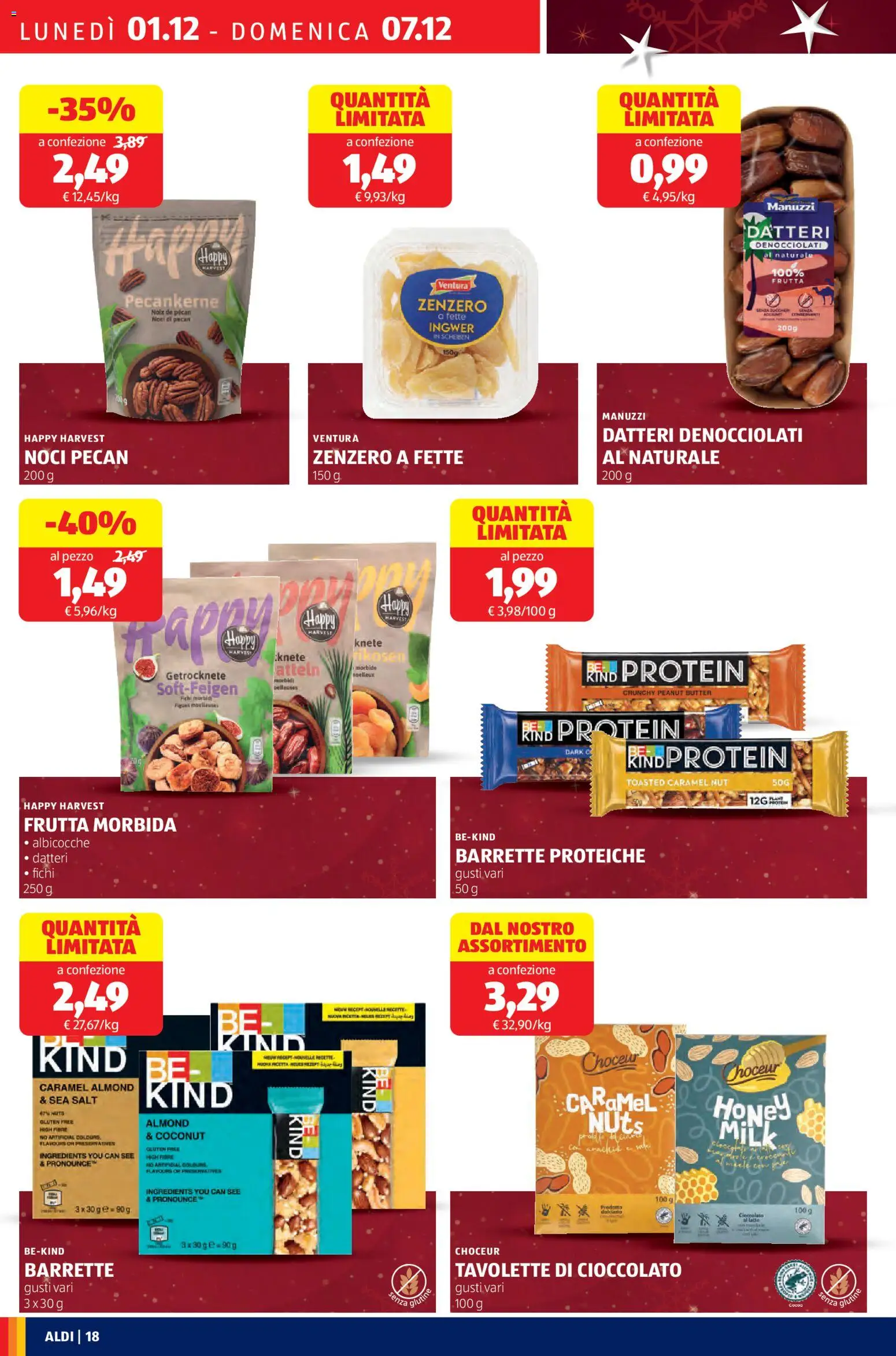 Volantino Aldi del 01.12.2025 | Pagina: 18 | Prodotti: Frutta, Sale, Noci, Albicocche