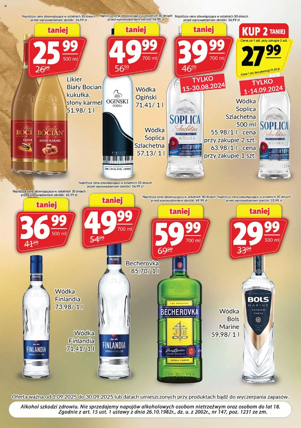 Prim Market Gazetka - Oferta alkoholowa od 01.09.2025 | Strona: 4 | Produkty: Becherovka, Vodka, Alkohol, Wódka