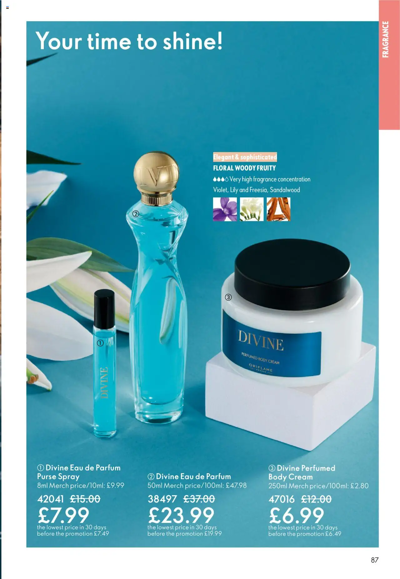  | Page: 87 | Products: Fragrance, Body cream, Cream