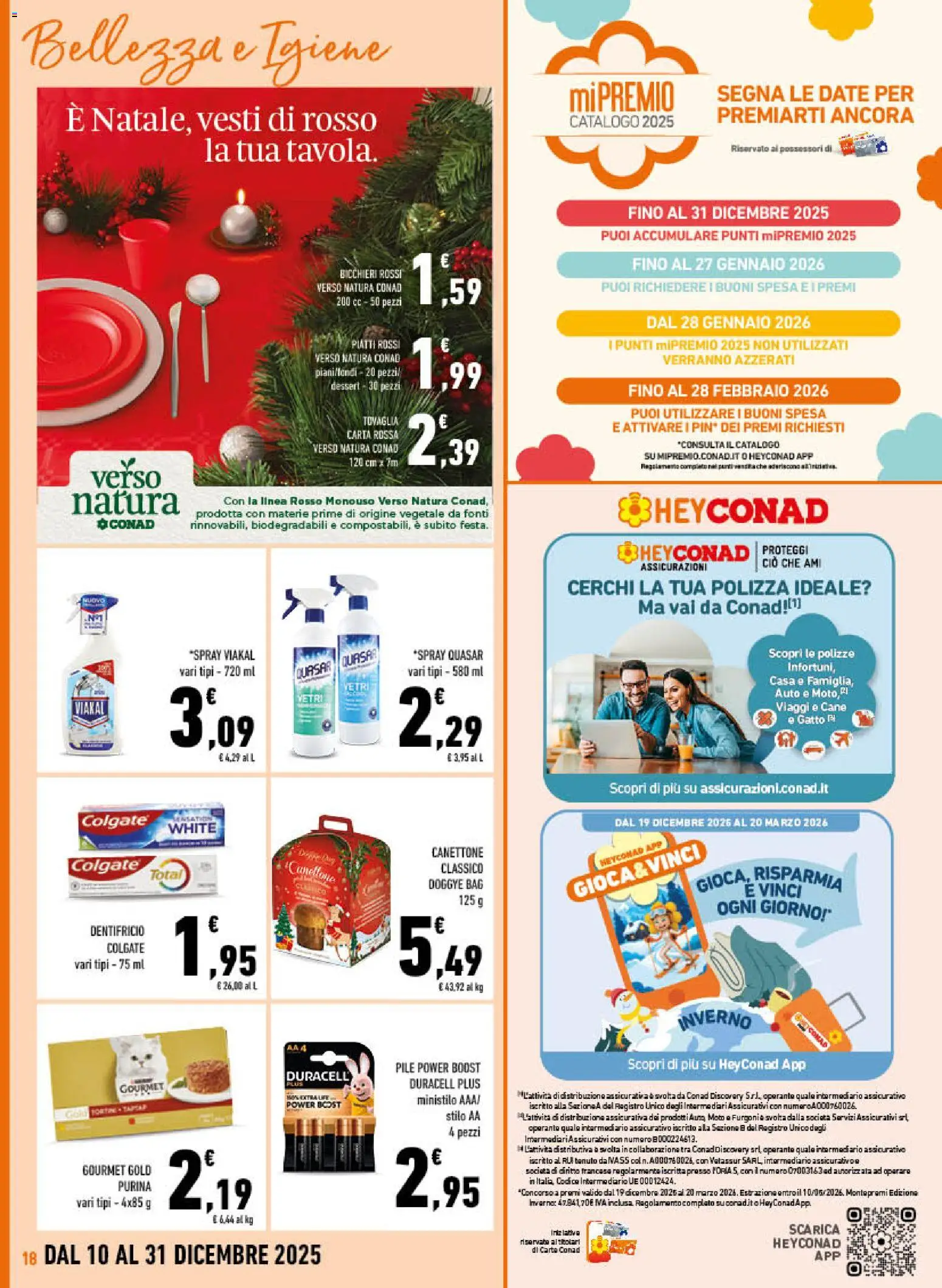 Volantino Conad del 10.12.2025 | Pagina: 18 | Prodotti: Pile, Dentifricio, Panettone, Tovaglia