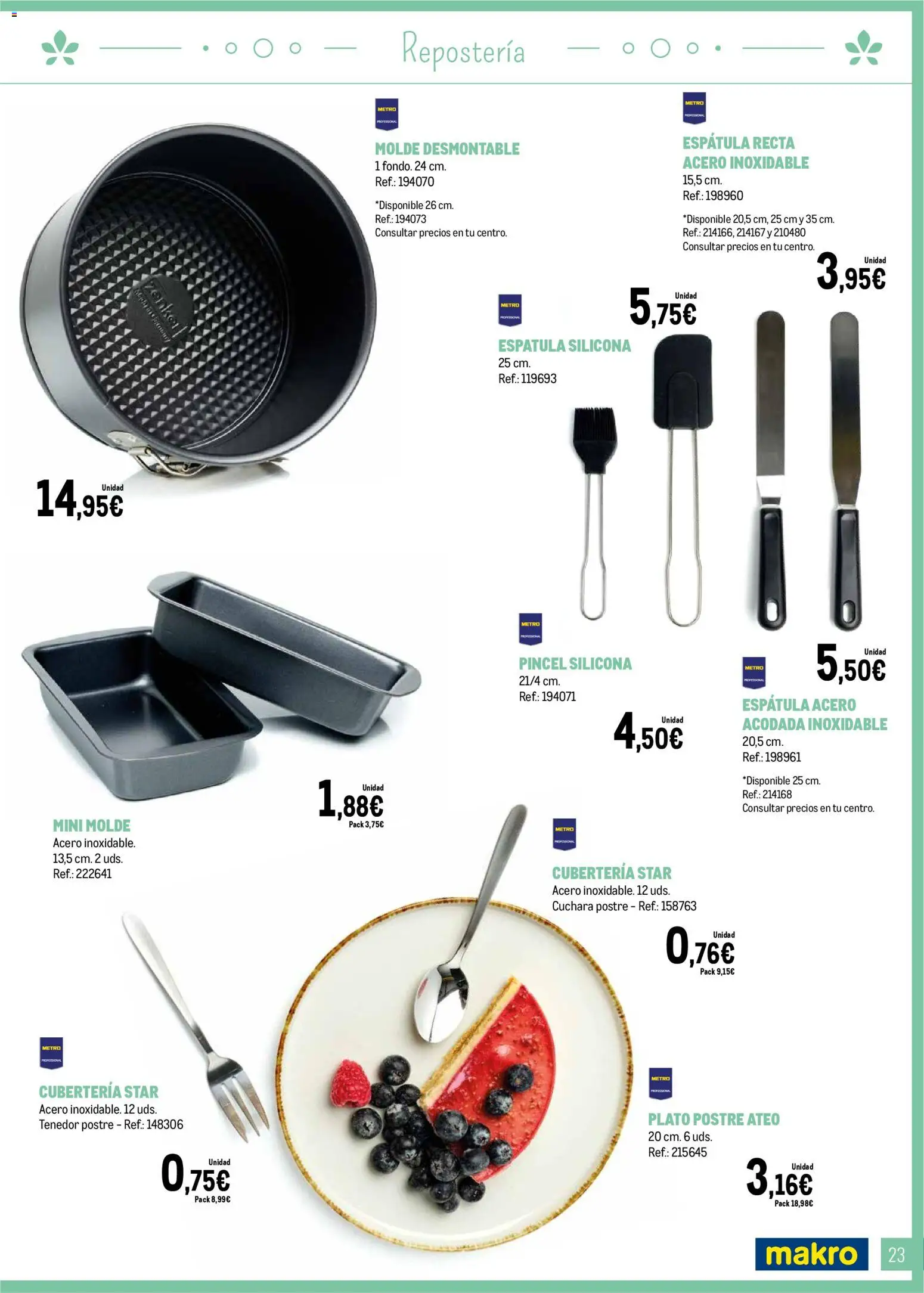 Makro - Decoracion Navidad Canarias │ válido desde el 03.11.2025 | Página: 23 | Productos: Cubertería