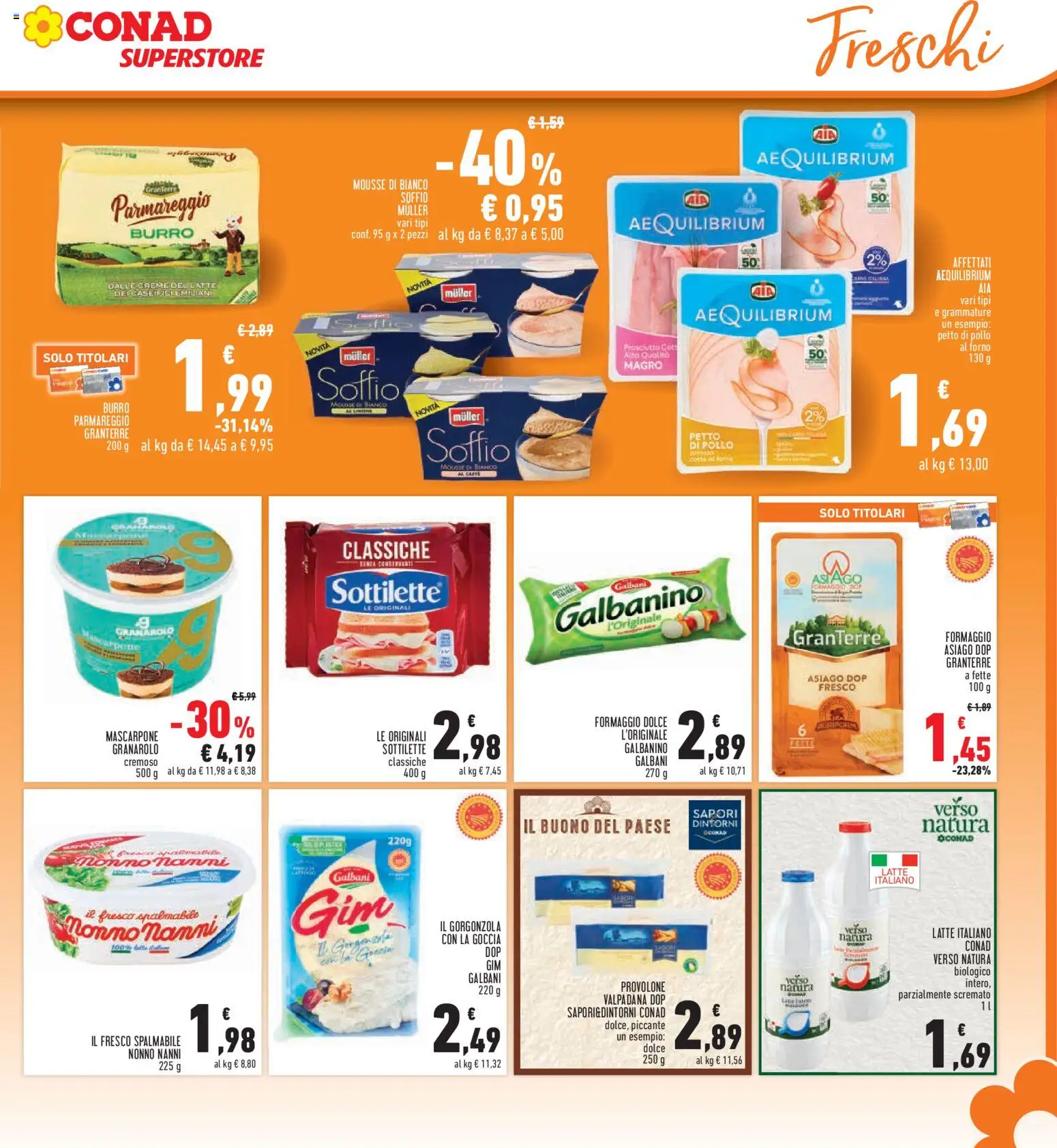 Volantino Conad del 06.11.2025 | Pagina: 17 | Prodotti: Provolone, Formaggio, Forno, Mascarpone