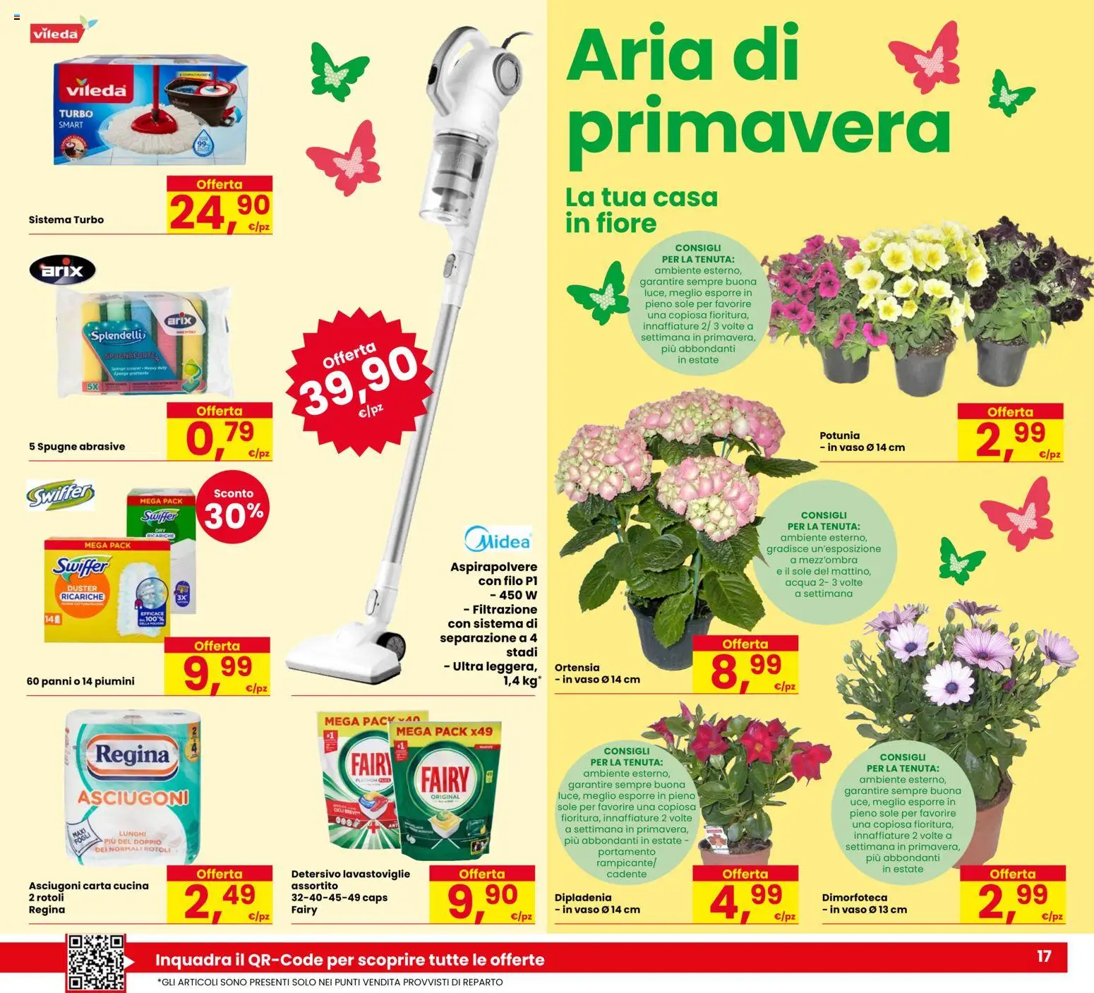 Volantino Eurospar del 09.04.2026 | Pagina: 17 | Prodotti: Acqua, Lavastoviglie, Aspirapolvere, Vaso
