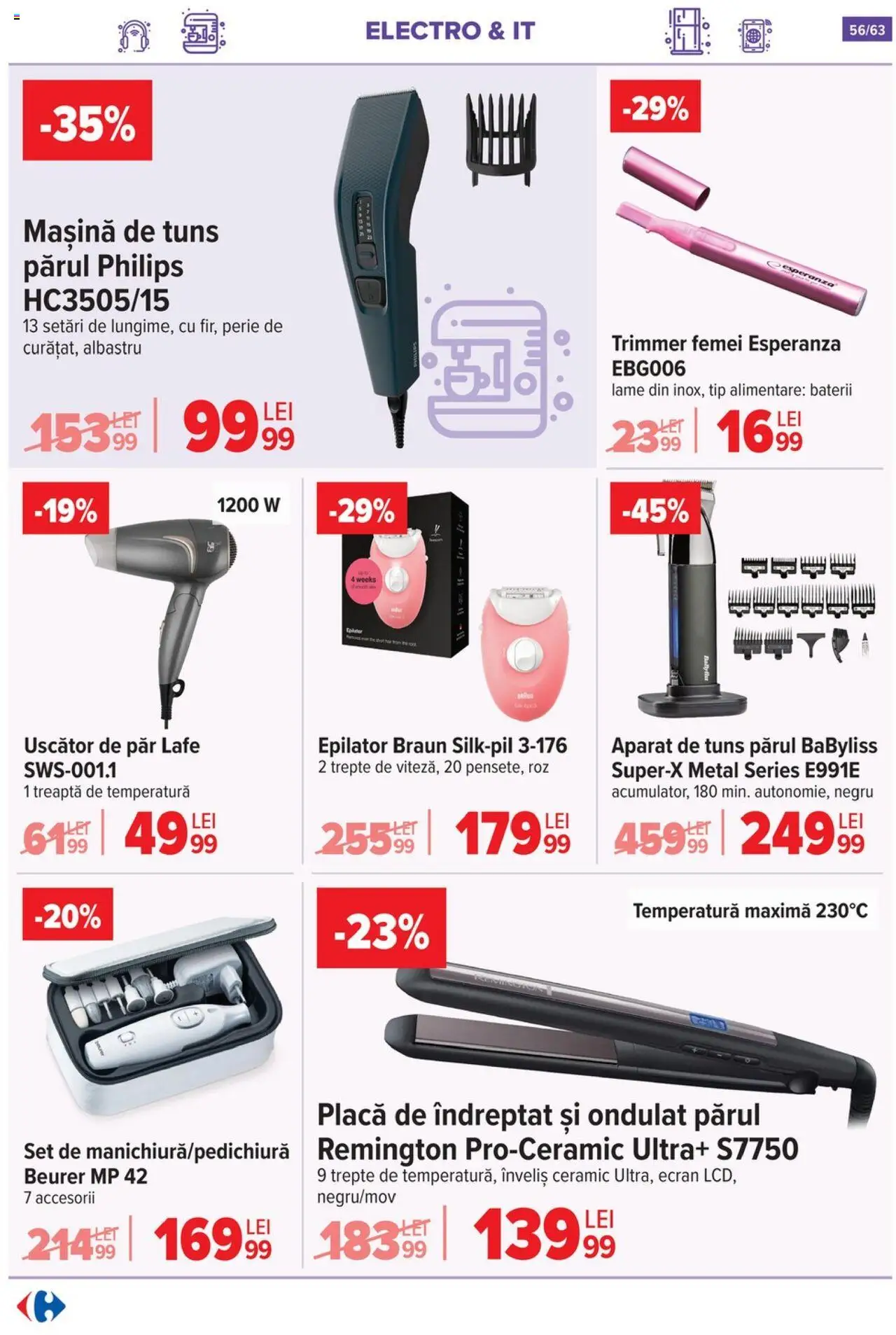 Noul catalog Carrefour – valabil de la 01.10.2025 | Pagină: 56 | Produse: Tensiometru, Periuță De Dinți Electrică, Cântar, Babak