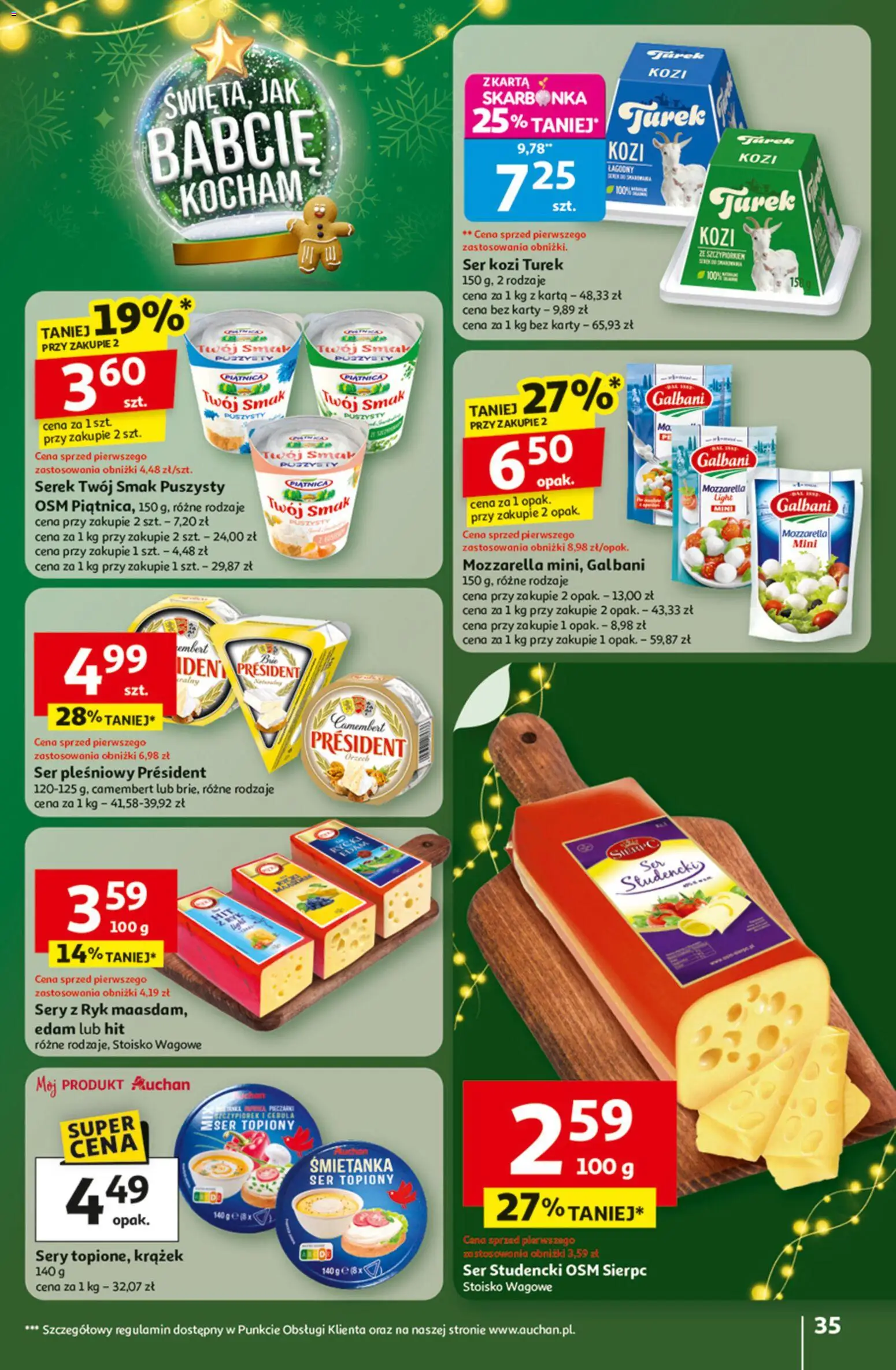 Auchan Black Friday od 27.11.2025 | Strona: 35 | Produkty: Ser pleśniowy, Pieczarki, Papryka, Camembert