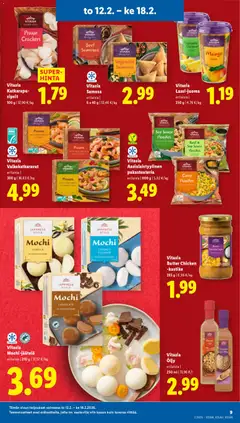 Lidl-mainoslehti voimassa 12.02.2026 alkaen | Sivu: 9 | Tuotteet: Mango, Katkarapu, Curry, Öljy