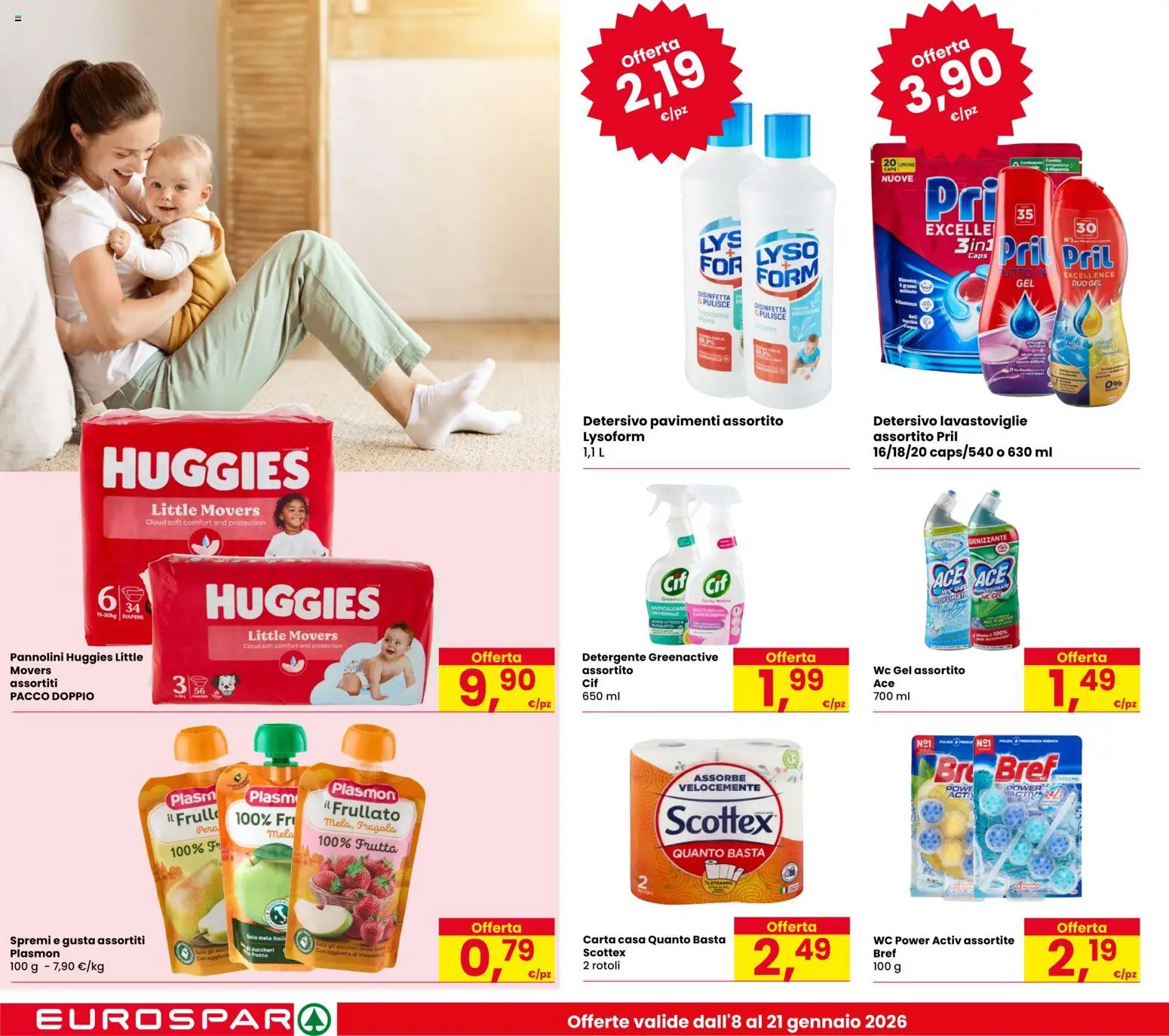 Volantino Despar del 08.01.2026 | Pagina: 22 | Prodotti: Detergente, Anticalcare, Frutta, WC