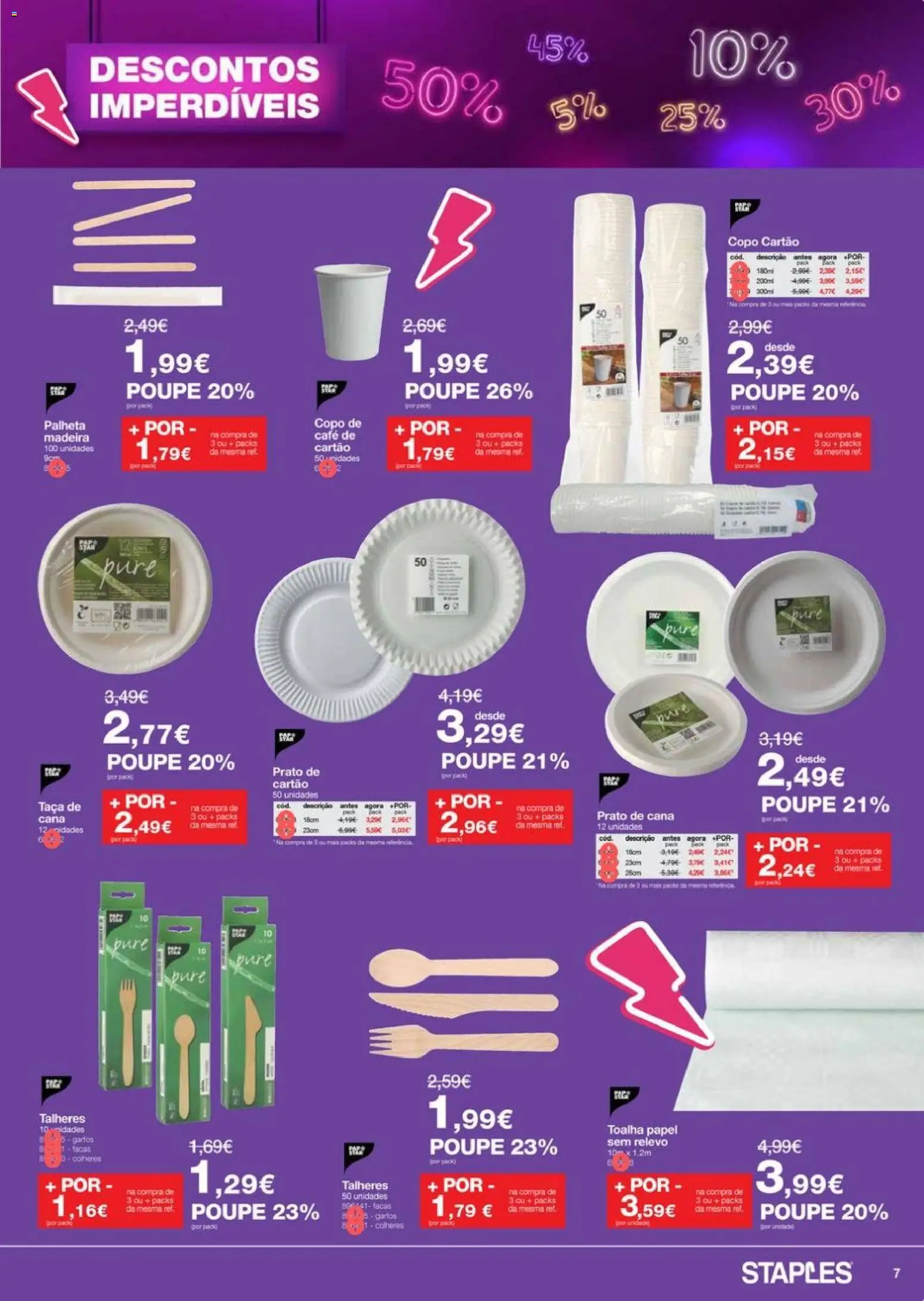 Staples - Descontos Imperdíveis │ válido de 09.03.2026 | Página: 7 | Produtos: Talheres, Garfos, Café, Colheres