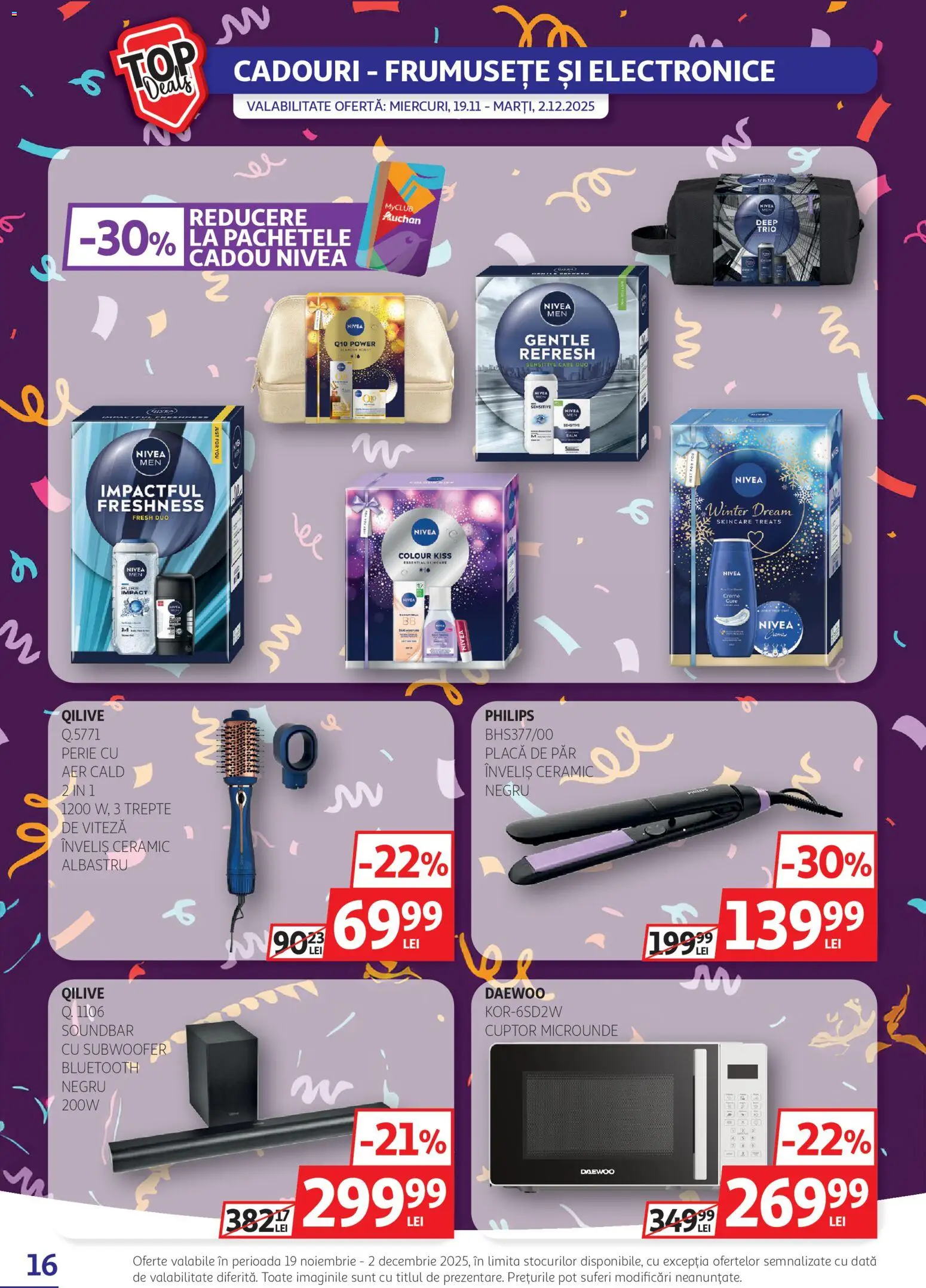 Noul catalog Auchan – valabil de la 19.11.2025 | Pagină: 16 | Produse: Enginar, Cuptor, Perie, Peluş Köpek Yatağı