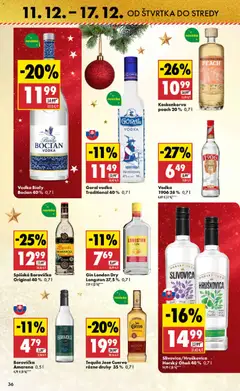 Biedronka leták platný od 11.12.2025 | Strana: 36 | Produkty: Borovička, Gin, Vodka, Tequila