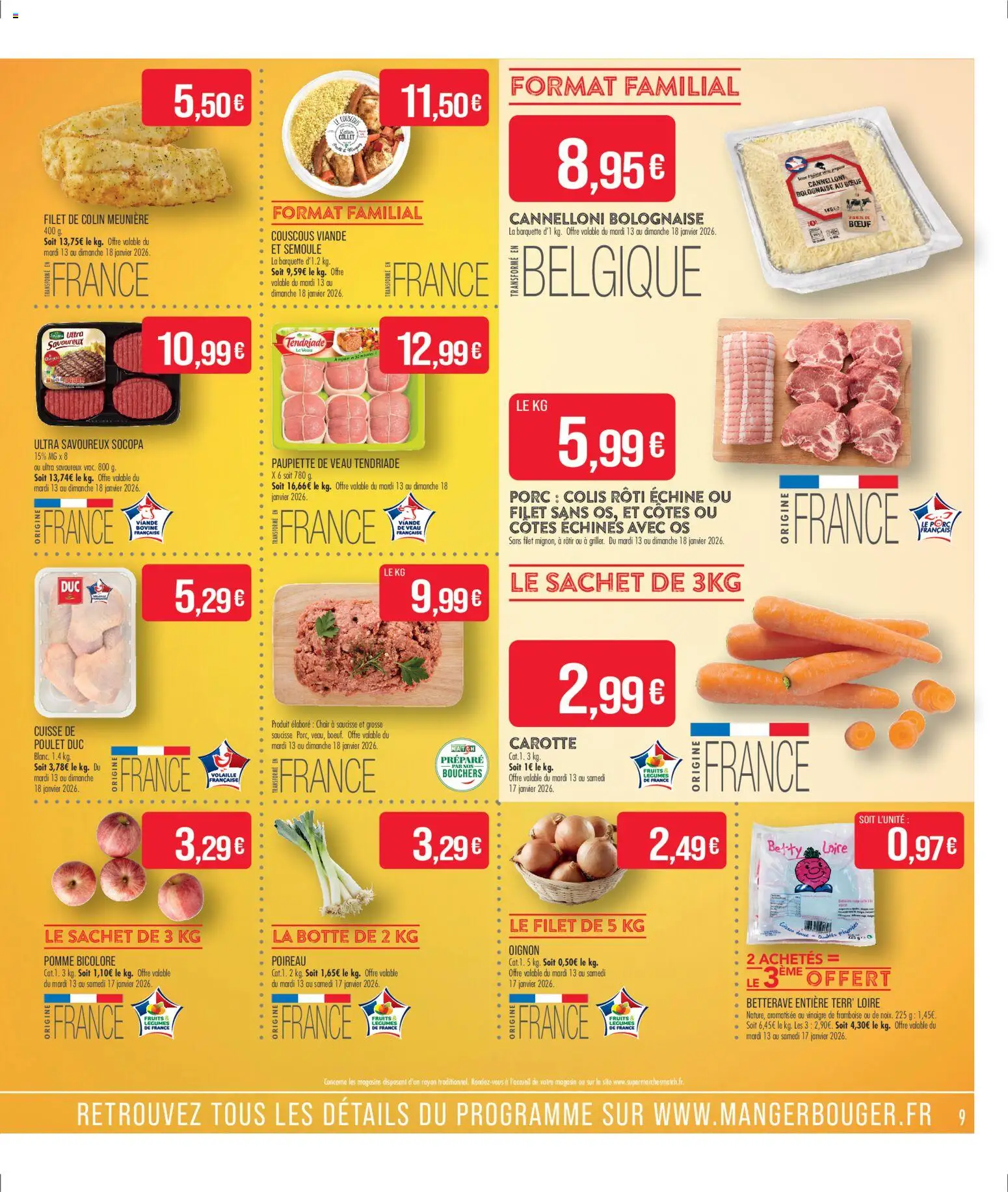 {H1} | Page: 9 | Produits: Betterave, Couscous, Vinaigre, Saucisse