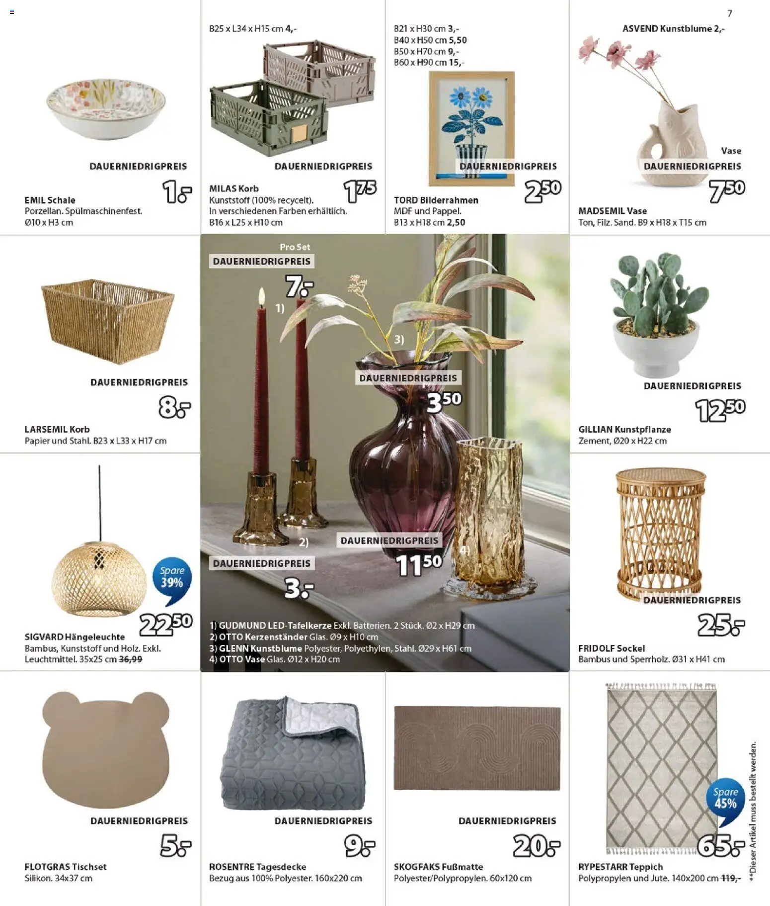 JYSK Prospekt 	 – gültig ab 21.03.2026 | Seite: 7 | Produkte: Korb, Teppich, Fußmatte, Bilderrahmen