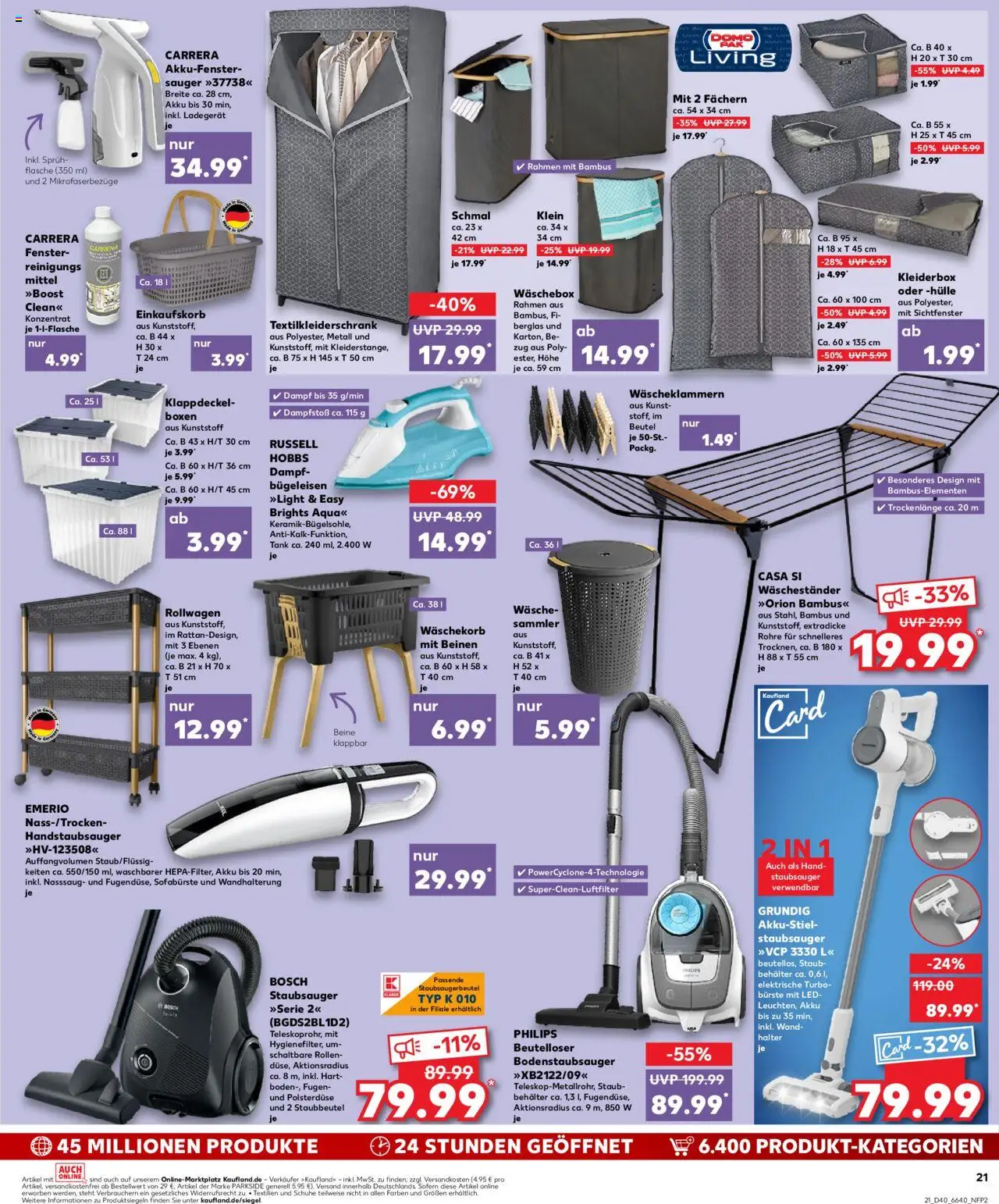 Kaufland Prospekt 	 – gültig ab 02.10.2025 | Seite: 21 | Produkte: Philips, Staubsauger, Bügeleisen, Ladegerät