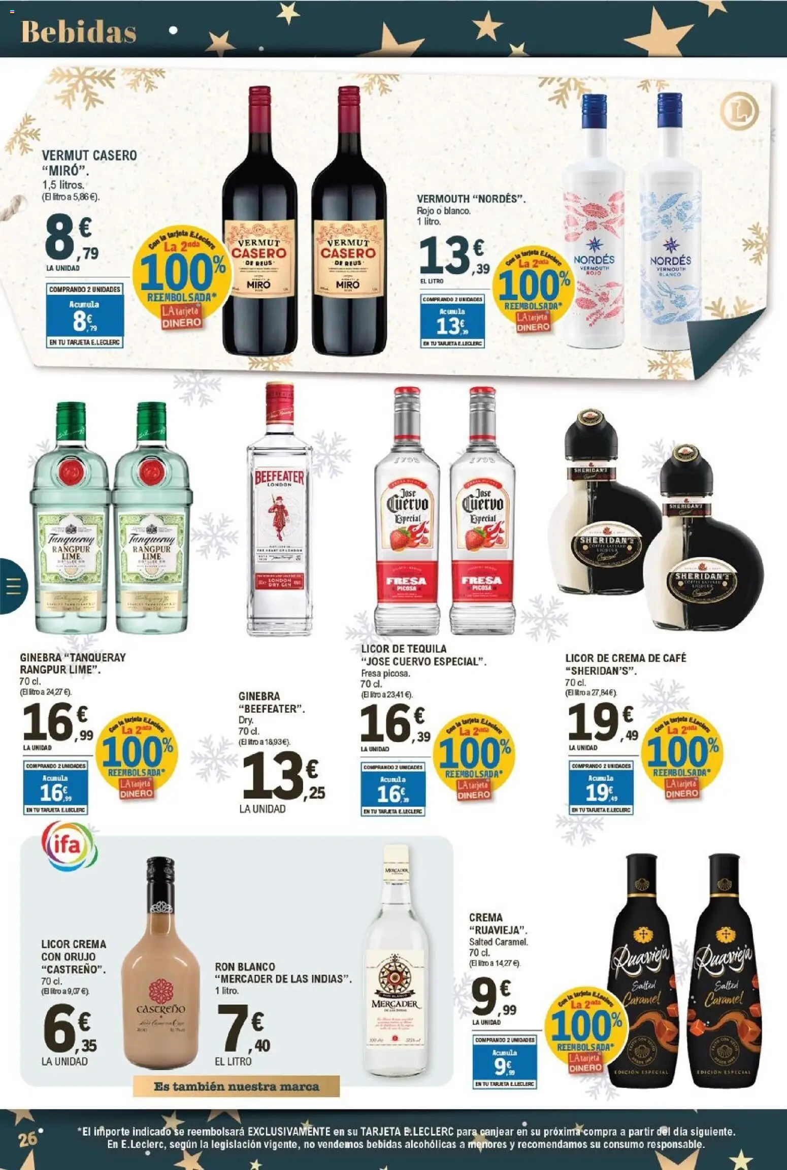 E.Leclerc folleto │ válido desde el 26.12.2025 | Página: 26 | Productos: Ron, Café, Crema, Μανέστρα