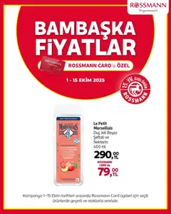 01.10.2025 tarihinden itibaren geçerli olan Rossmann kataloğu önizlemesi