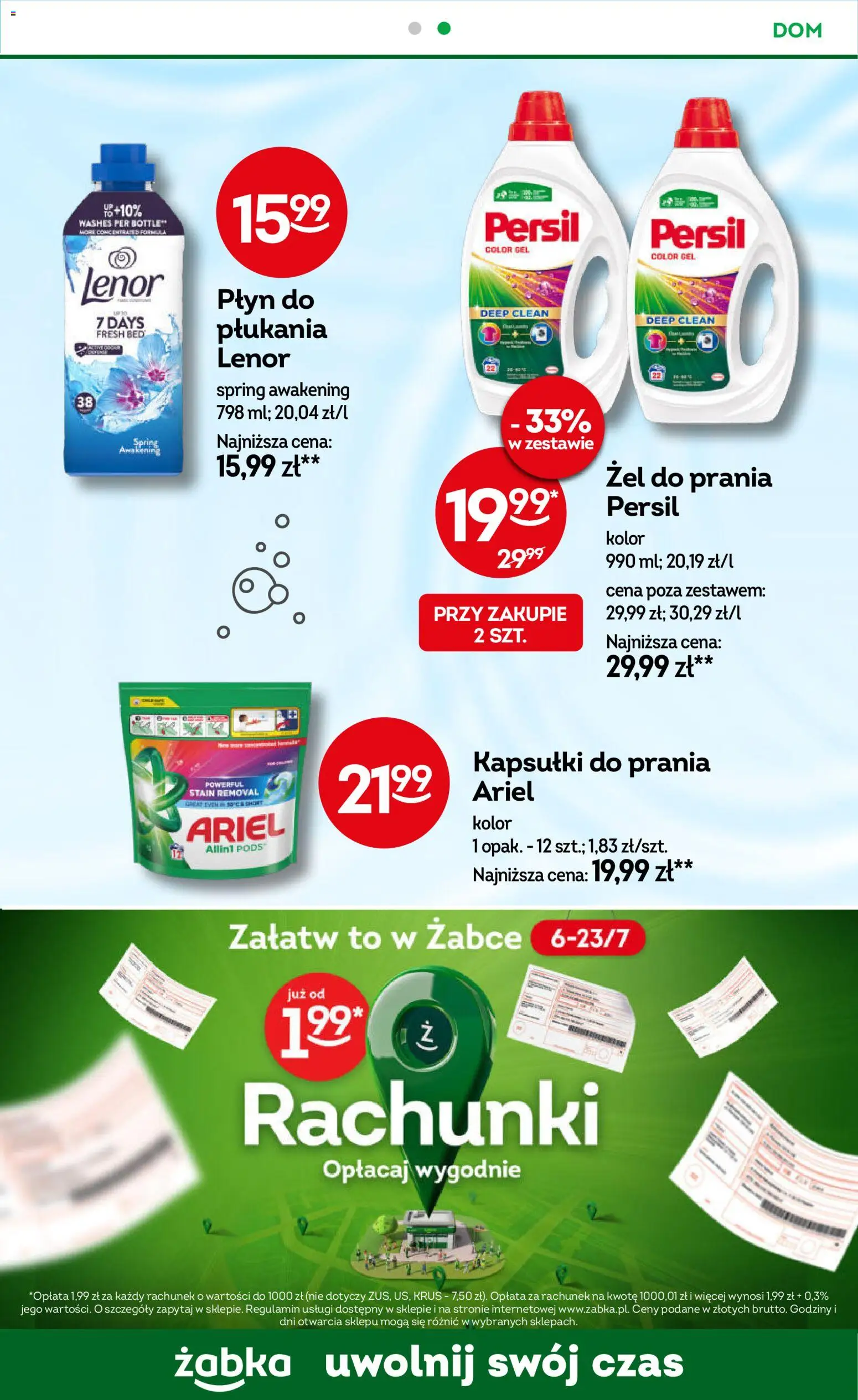 Żabka gazetka od 08.04.2026 | Strona: 77 | Produkty: Persil, Ariel, Kapsułki do prania, Żel do prania persil