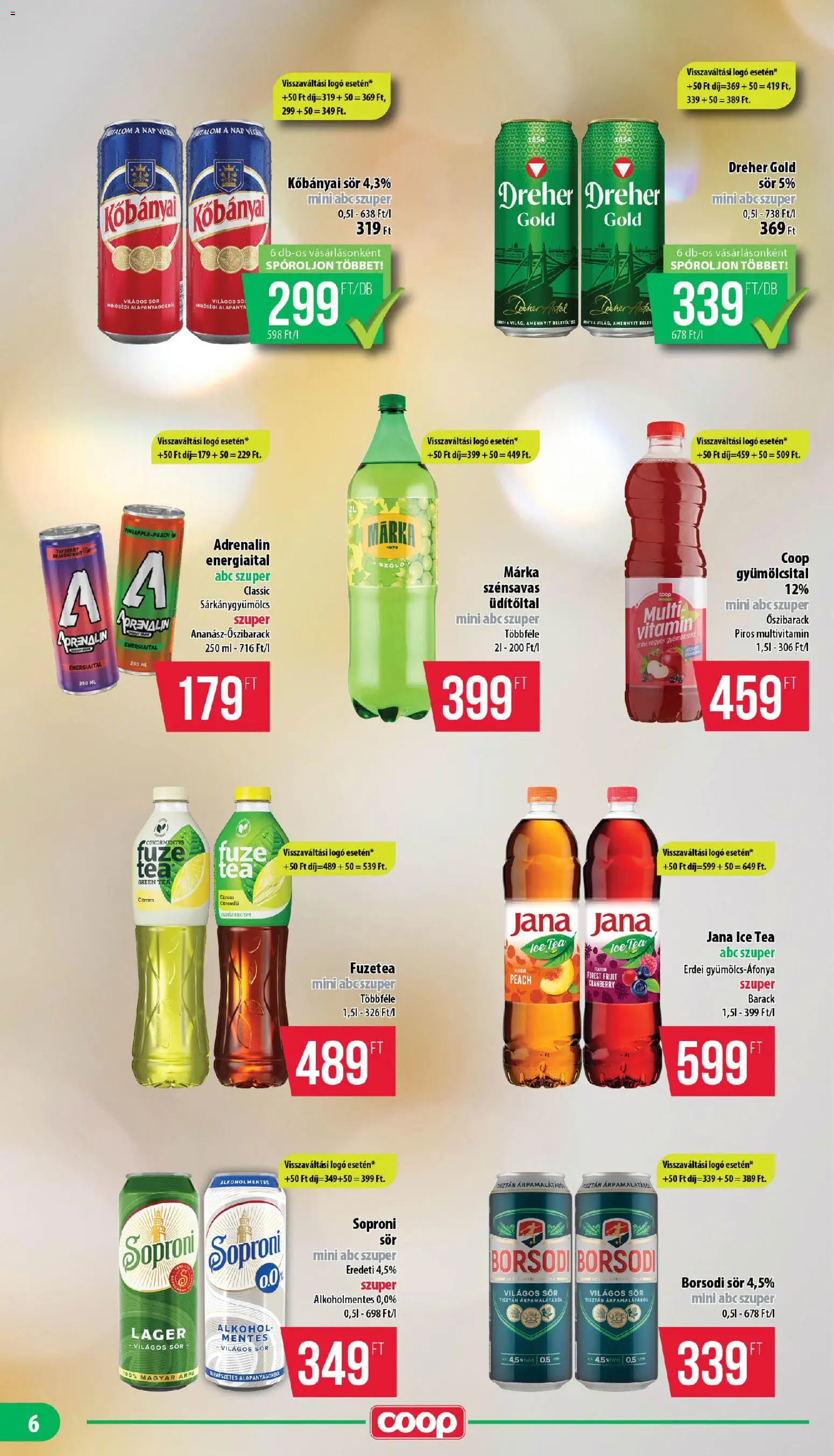 COOP akciós ujság - amely érvényes a következő dátumtól: 15.01.2026 | Oldal: 6 | Termékek: Ice tea, Tea, Suva svinjska pečenica, Multivitamin