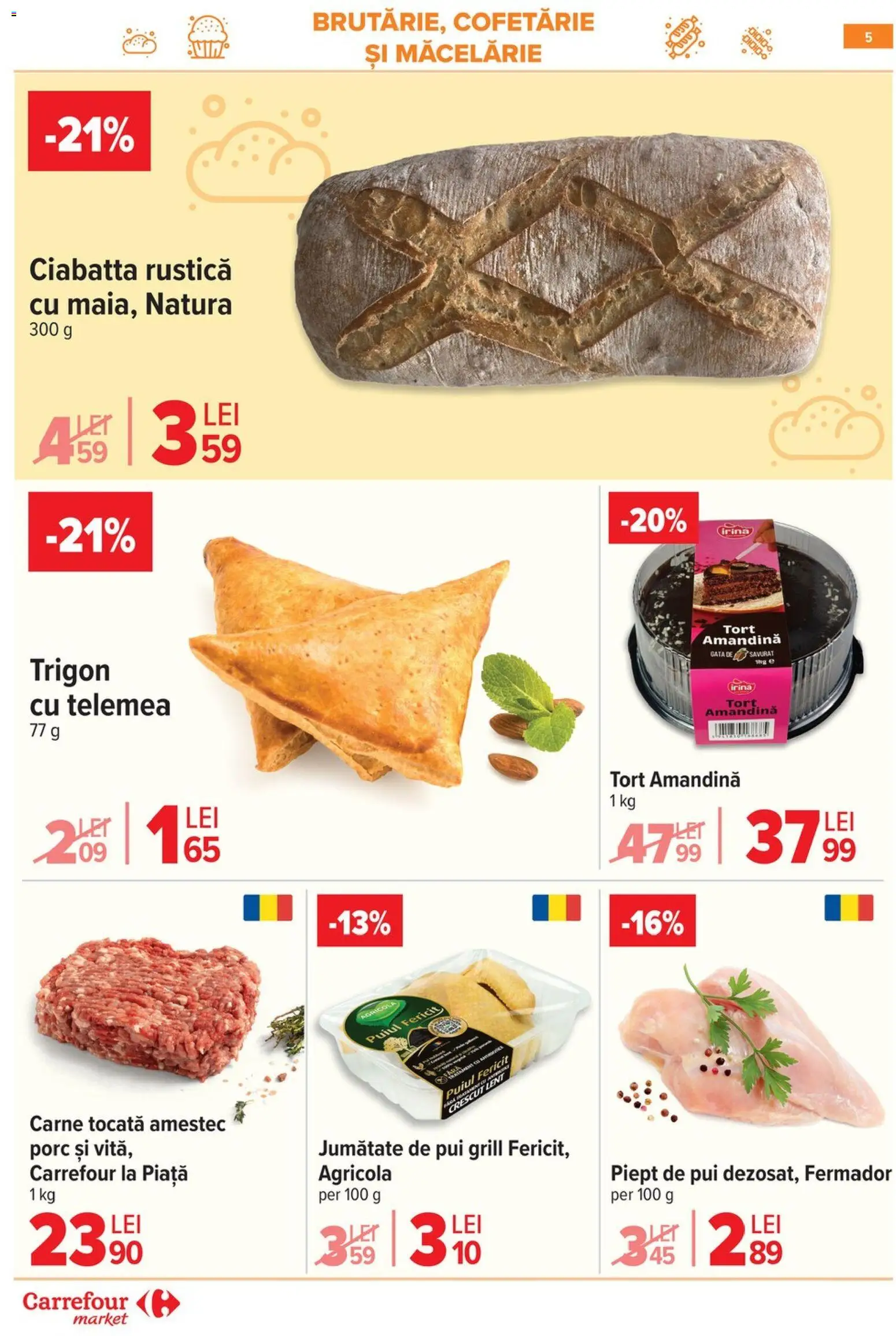 Noul catalog Carrefour – valabil de la 25.02.2026 | Pagină: 6 | Produse: Grill, Hacıyatmaz Kedi Oyuncağı, Amandină, Carne tocată