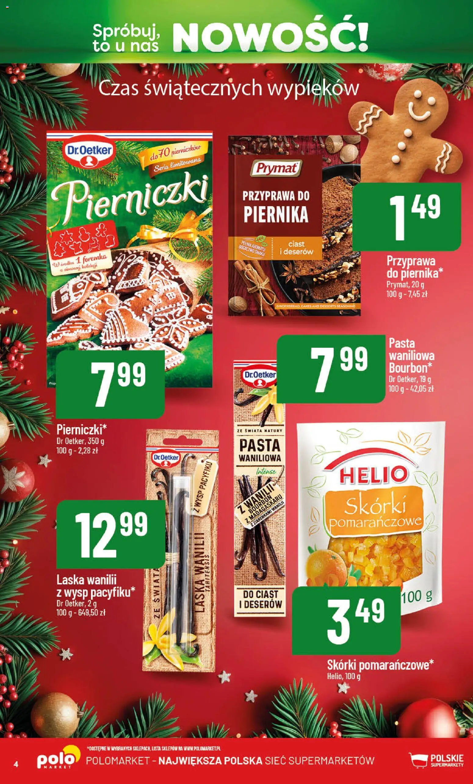 POLOmarket Gazetka - Nowości od 01.12.2025 | Strona: 4 | Produkty: Bourbon, Pasta waniliowa, Przyprawa do piernika