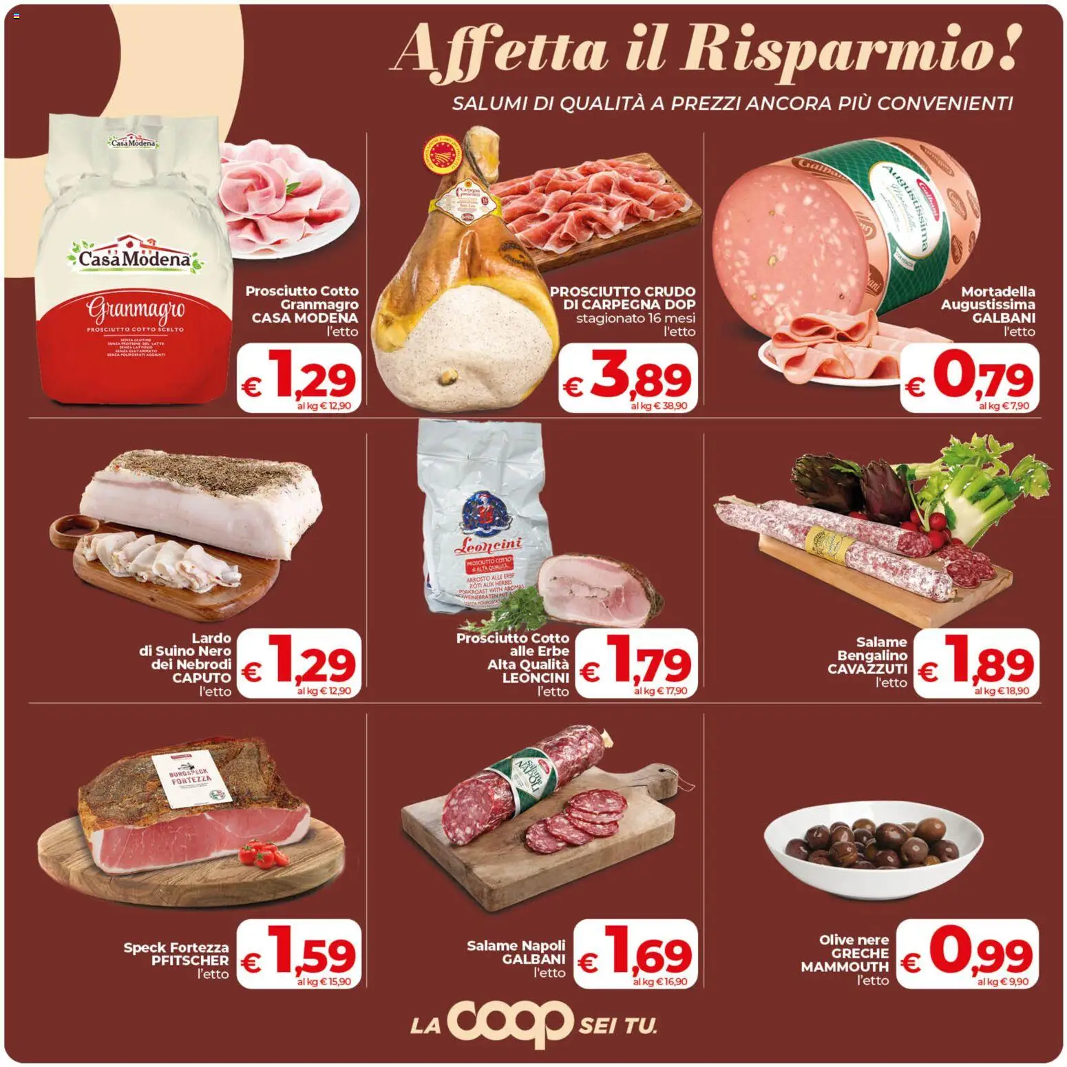 Volantino COOP del 07.04.2026 | Pagina: 7 | Prodotti: Speck, Suino, Olive, Mortadella