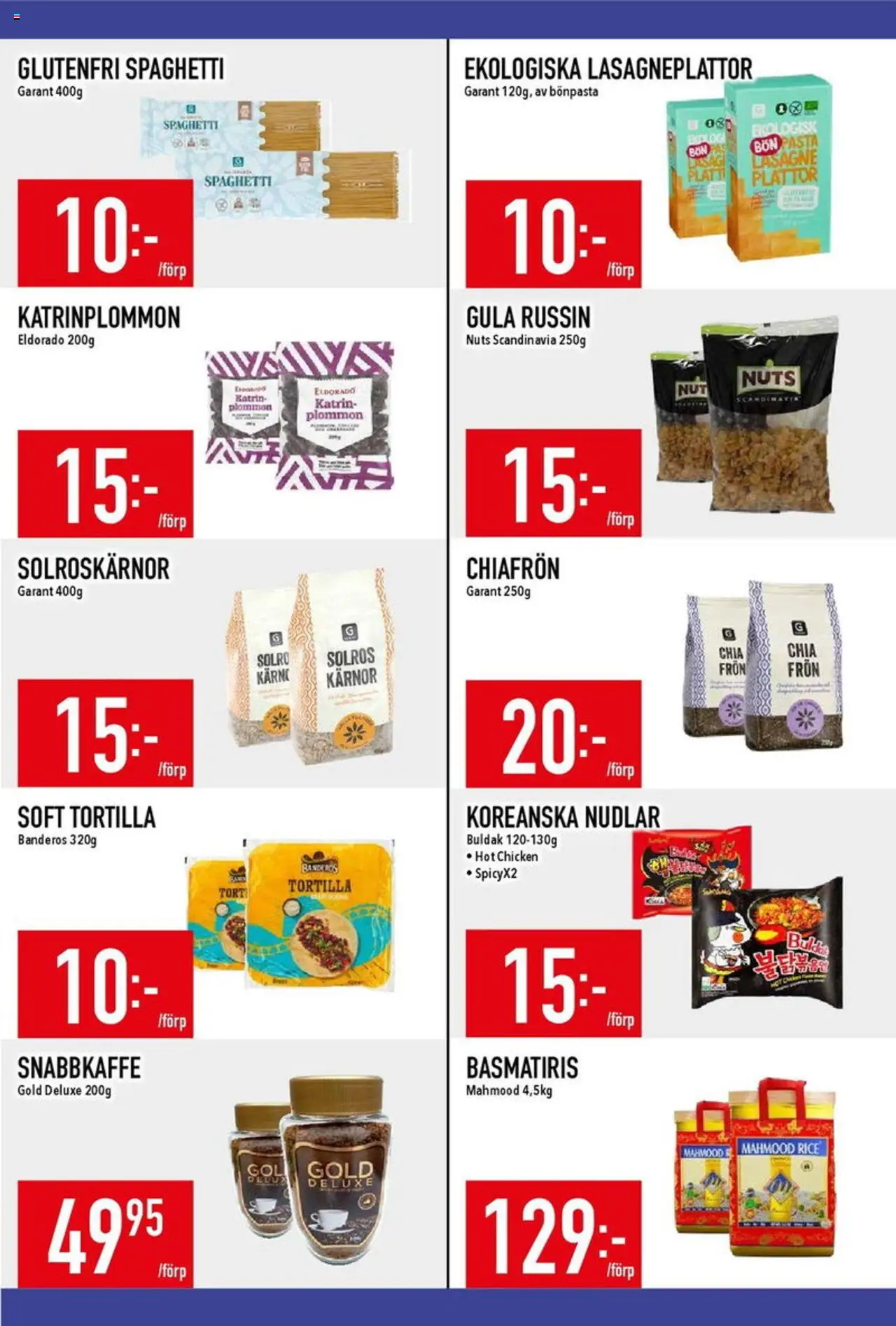 Matdax reklamblad aktuell från 23.06.2025 | Sida: 14 | Produkter: Tortilla, Plommon, Lasagneplattor, Pasta