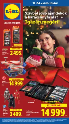 Lidl - Ajándékkatalógus - amely érvényes a következő dátumtól: 04.12.2025