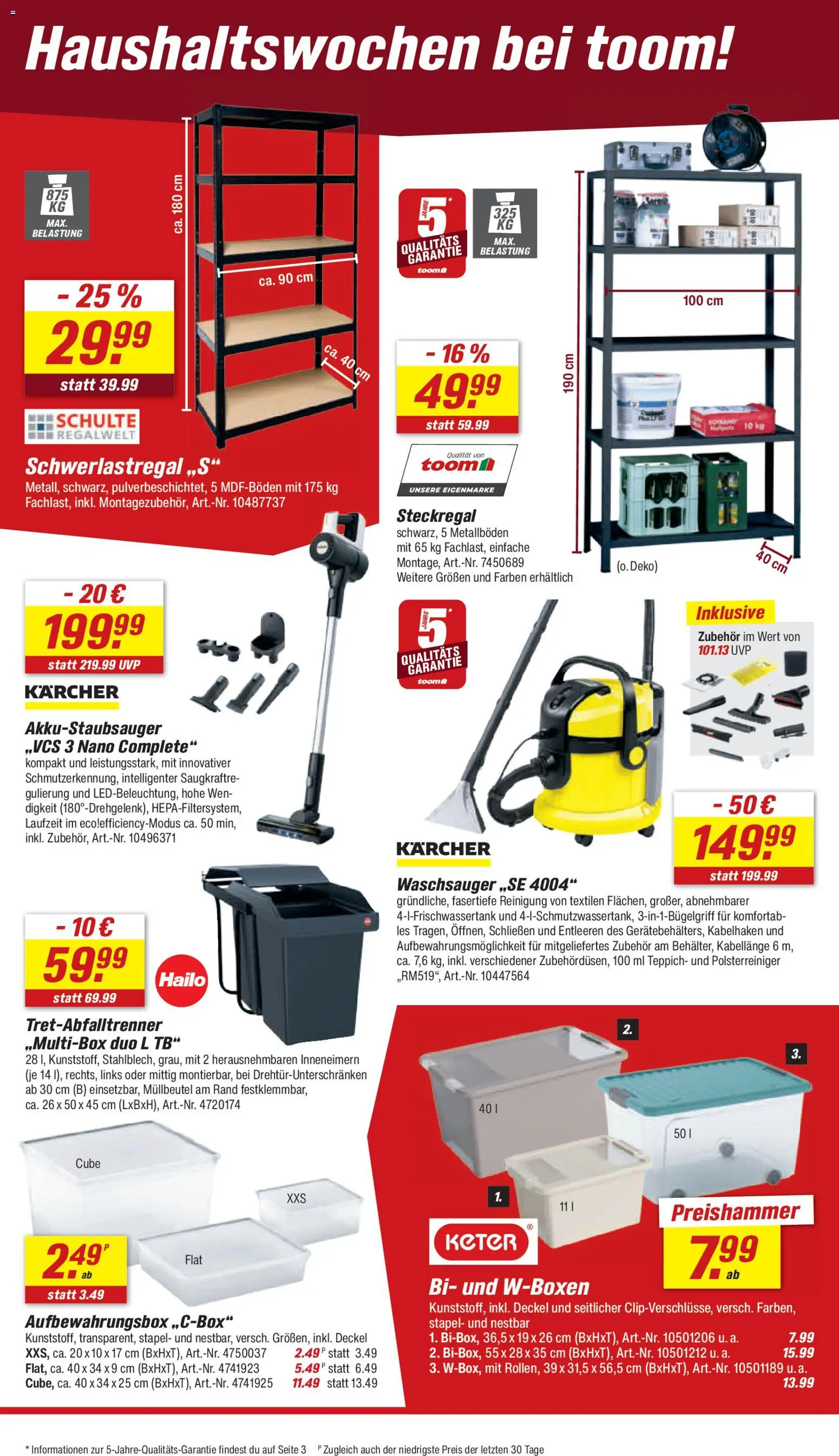 Toom Baumarkt Prospekt 	 – gültig ab 03.01.2026 | Seite: 6 | Produkte: Teppich, Schwerlastregal