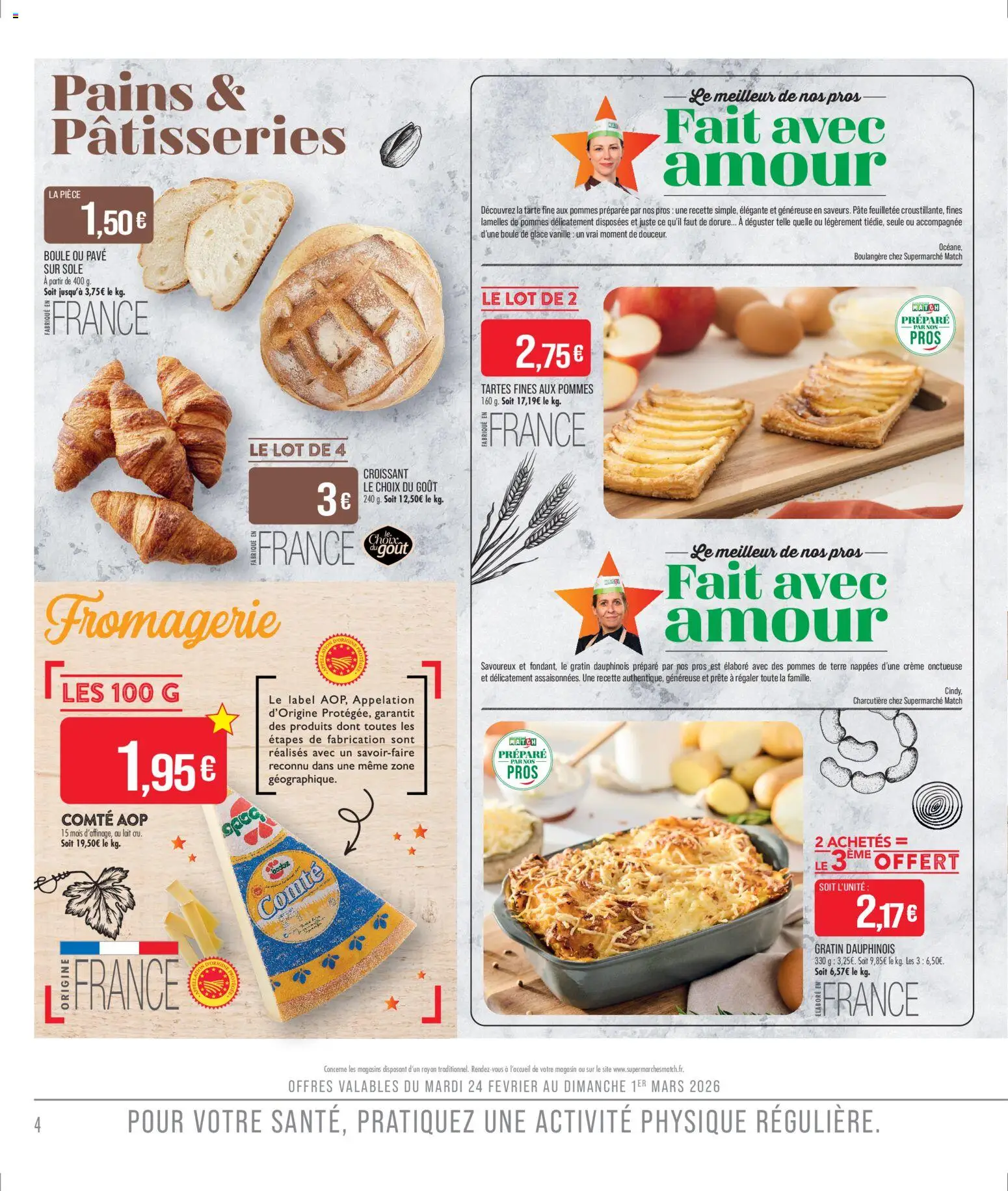 {H1} | Page: 6 | Produits: Pâte feuilletée, Lait, Crème, Pommes de terre