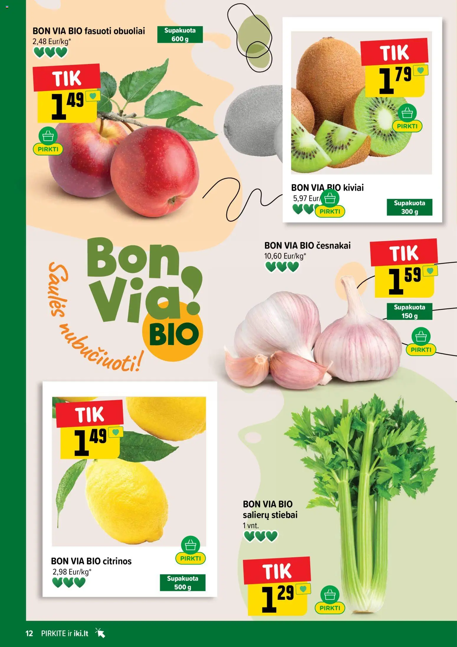 IKI akcijos nuo 20.04.2026 | Puslapis: 12 | Prekių: Obuoliai, Kiviai