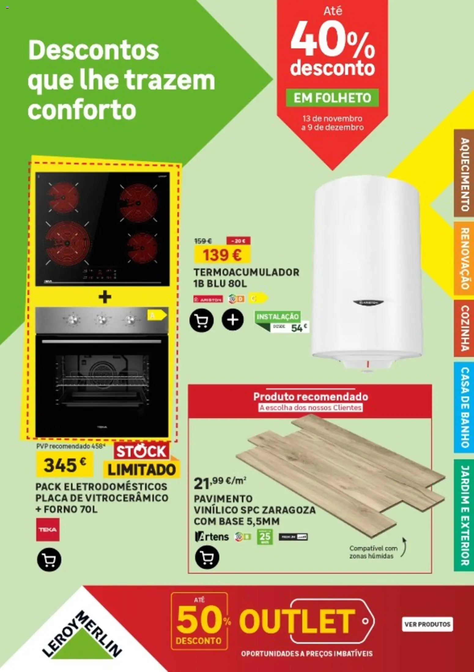 Leroy Merlin Portugal Continental │ válido de 13.11.2025 | Página: 1 | Produtos: Forno, Base, Casa de banho, Banho