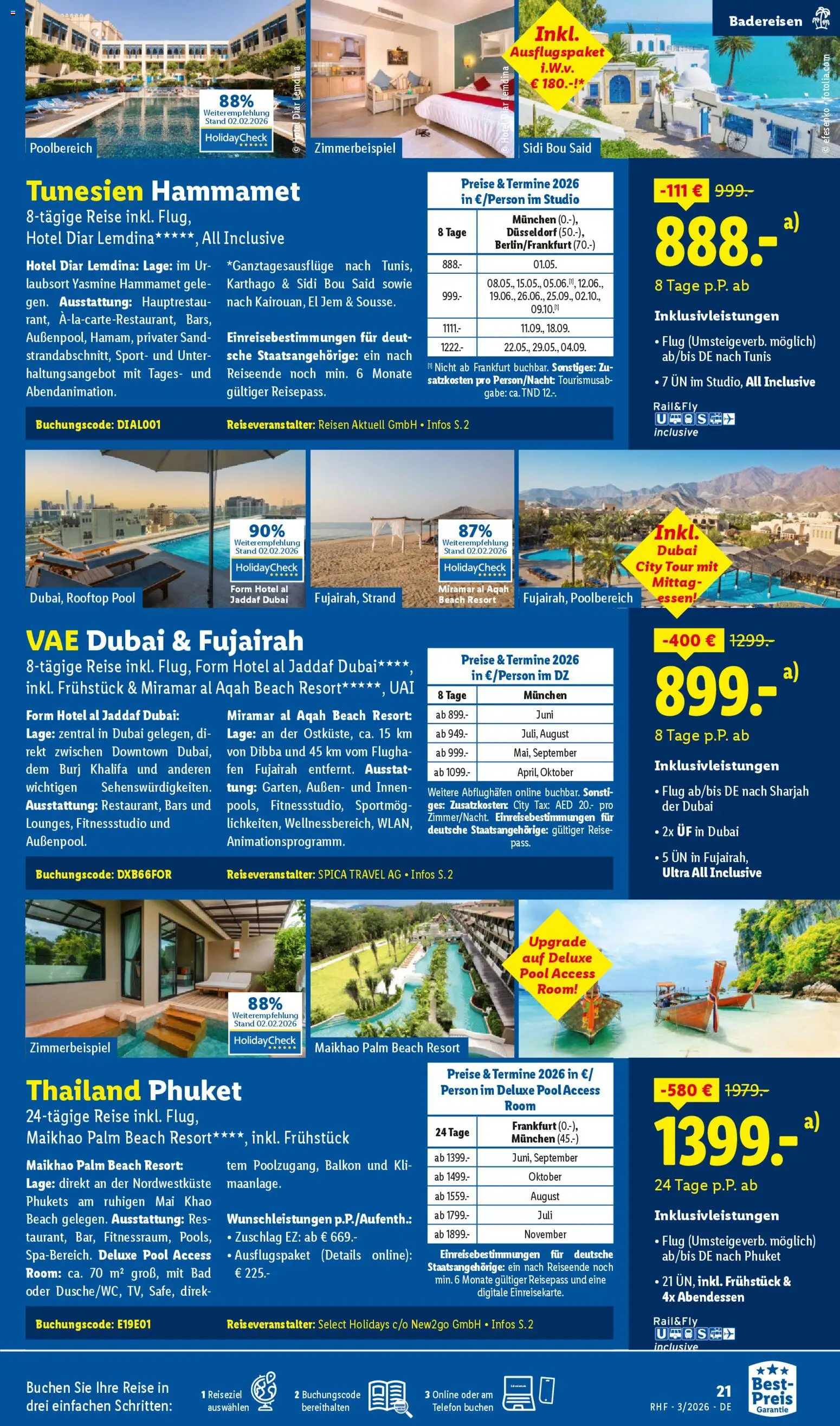 Lidl Reisen Prospekt 	 | 28.02.2026 | Wie erhält man einen begrenzten Rabatt? | Deutschland