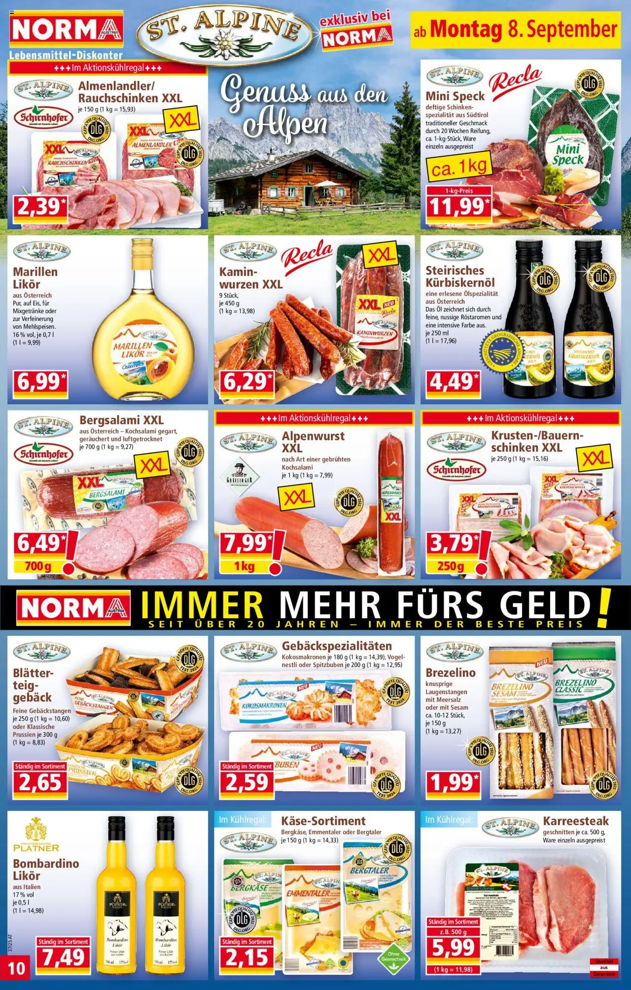 Norma Flugblatt gültig ab 08.09.2025 | Seite: 10 | Produkte: Öl, Schinken