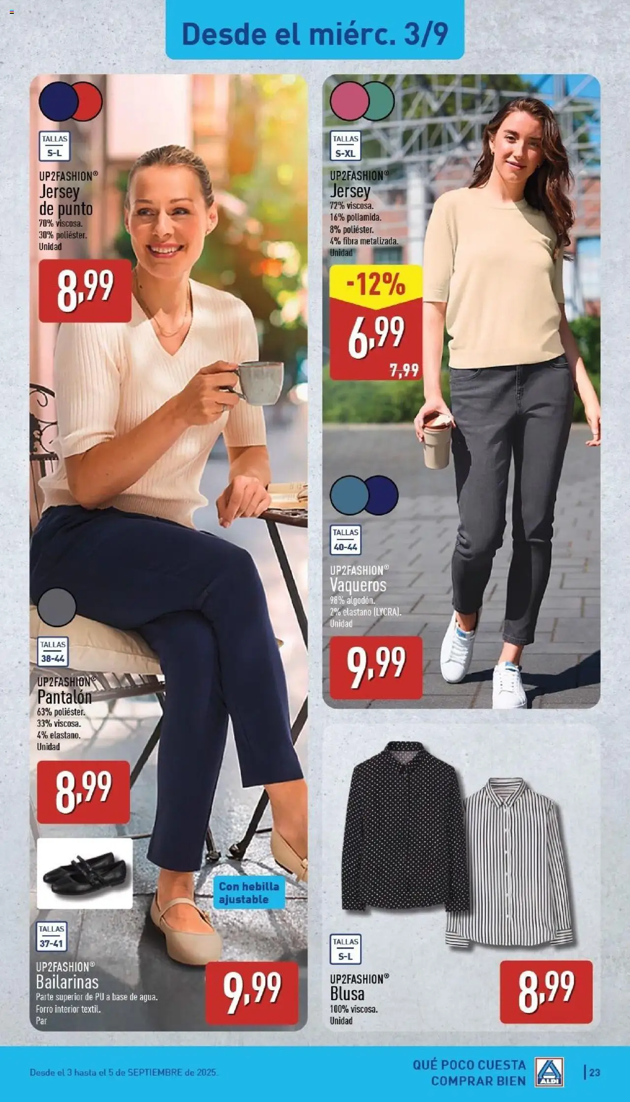 Aldi folleto Canarias │ válido desde el 01.09.2025 | Página: 23 | Productos: Blusa, Bailarinas