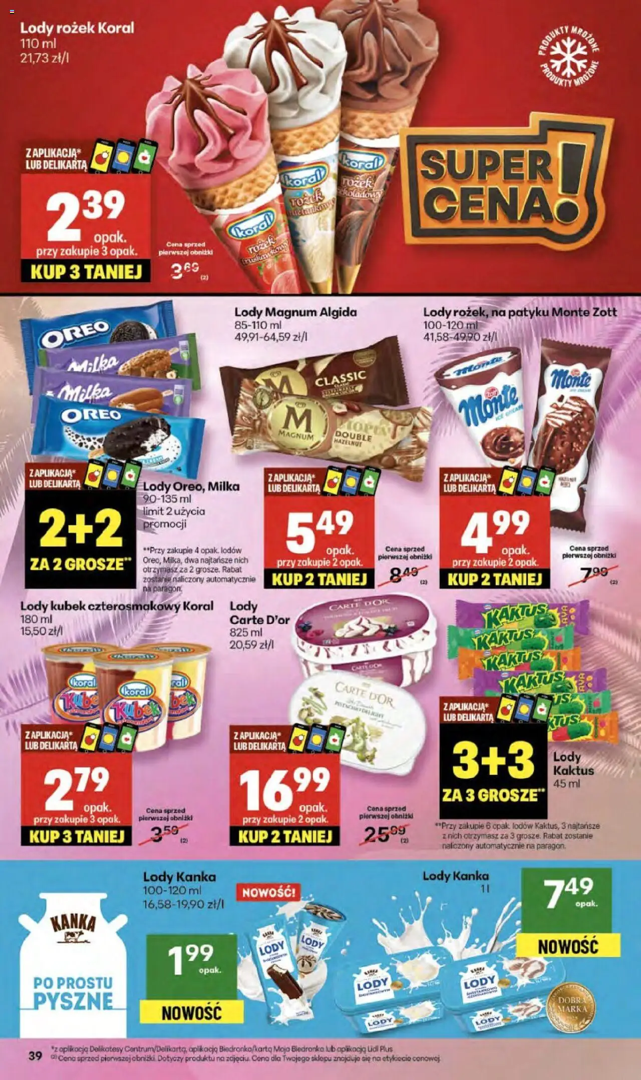 Delikatesy Centrum Gazetka - Sklepy Własne od 11.09.2025 | Strona: 39 | Produkty: Milka, Delikatesy, Lody Magnum, Lody
