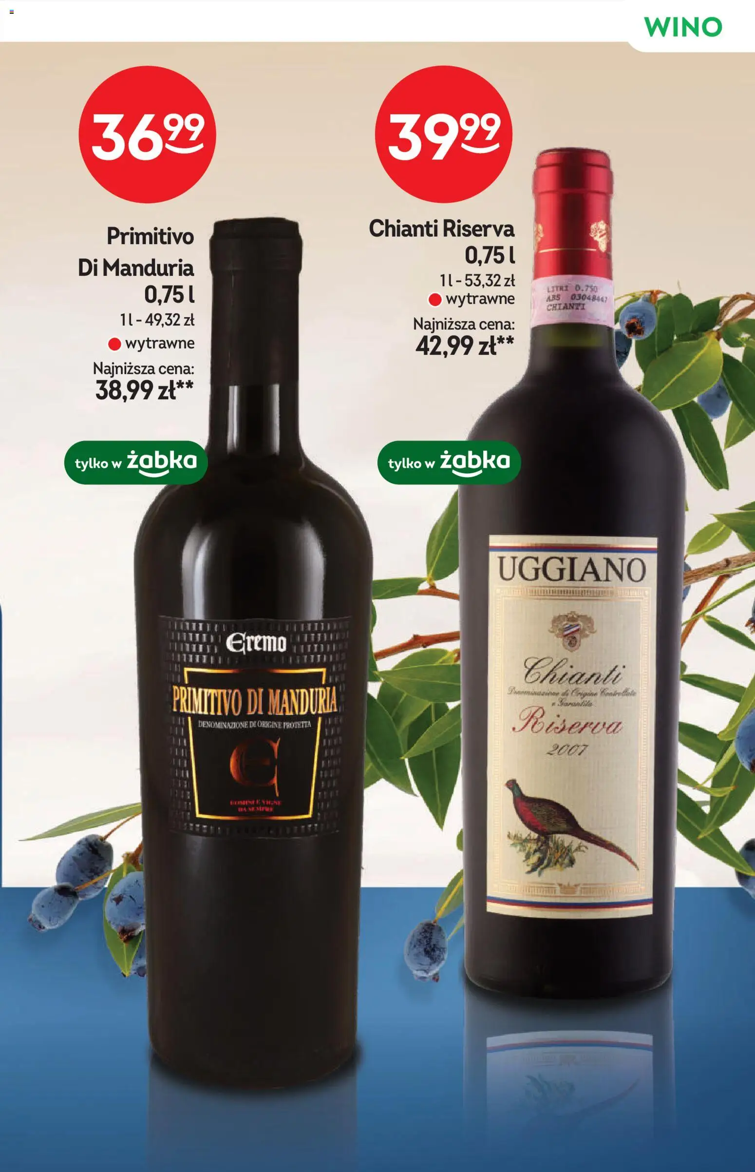 Żabka Gazetka - Katalog win od 18.02.2026 | Strona: 15 | Produkty: Primitivo Di Manduria, Wino
