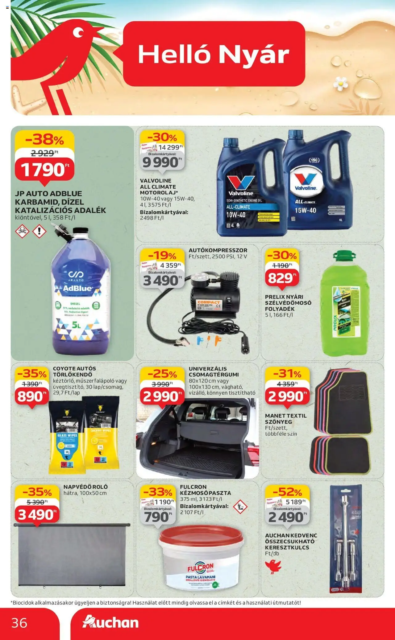 Auchan akciós ujság - amely érvényes a következő dátumtól: 19.06.2025 | Oldal: 36 | Termékek: Törlőkendő, Szőnyeg, Roló