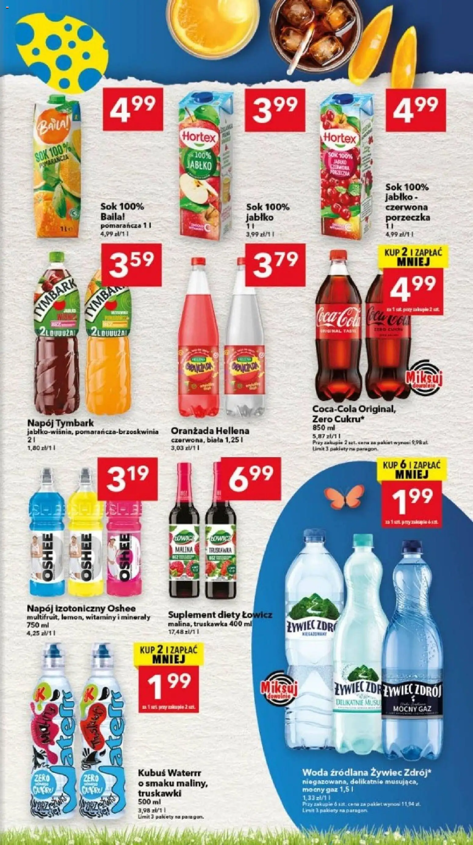 Lewiatan gazetka - Legnica od 26.03.2026 | Strona: 13 | Produkty: Woda źródlana, Coca cola, Porzeczka, Truskawki