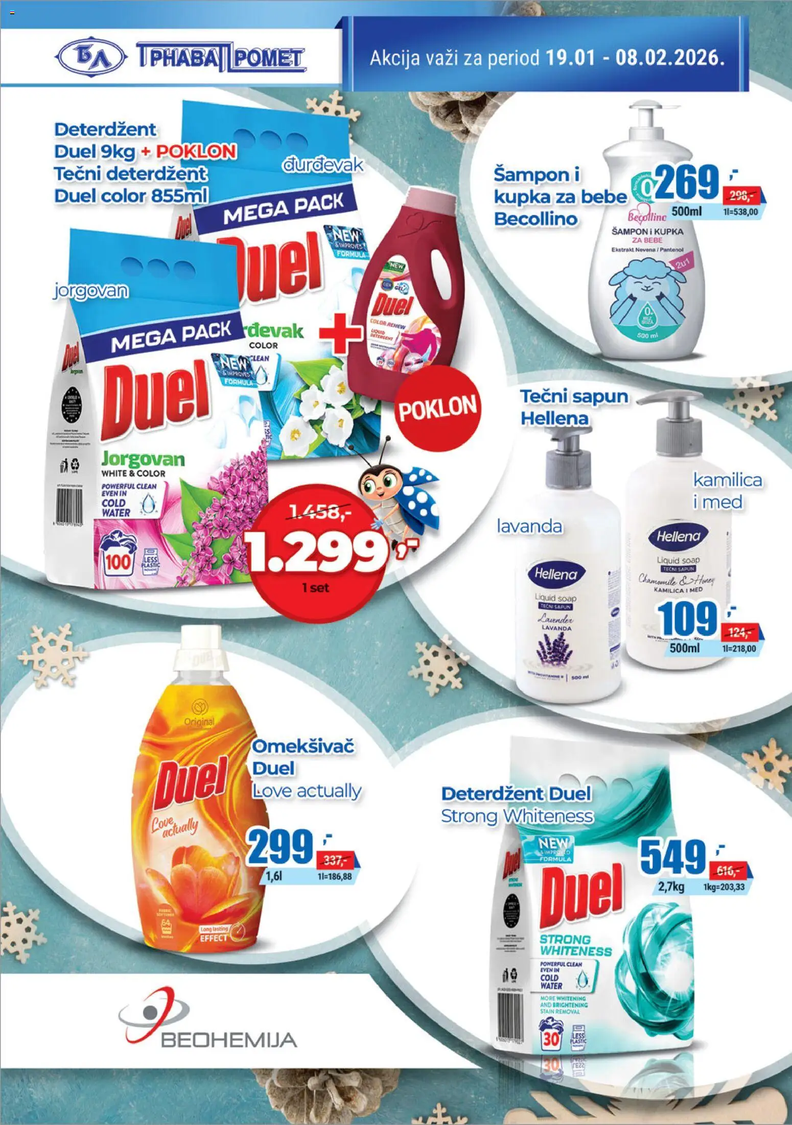Trnava Promet katalog - važi od 19.01.2026 | Strana: 22 | Proizvode: Deterdžent, Tečni sapun, Tečni deterdžent, Šampon