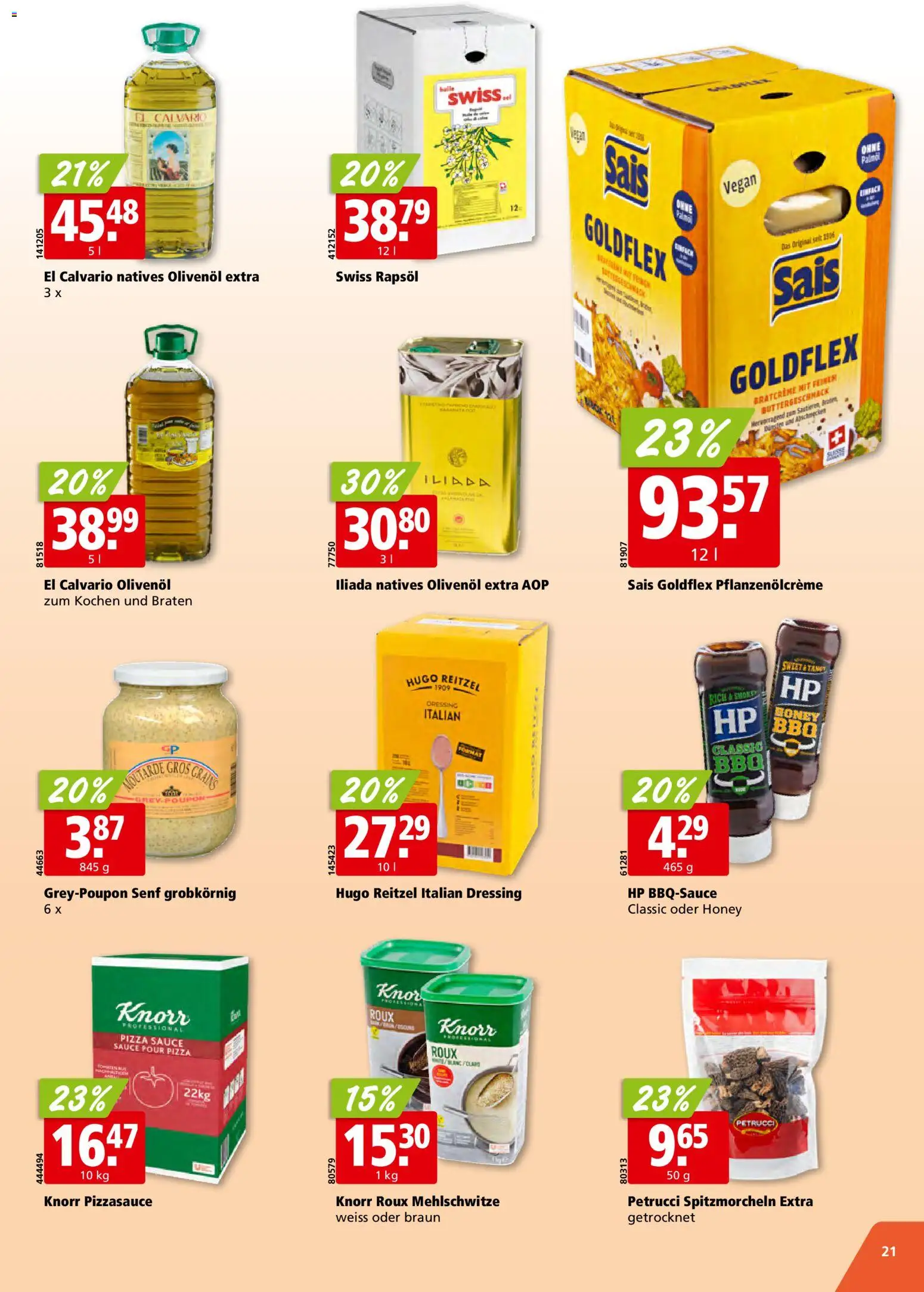 Aligro Aktionen Schlieren, Gossau SG, Frauenfeld, Rapperswil-Jona, Sargans, Bern, Brüttisellen, Pratteln, Emmen, Spreitenbach – gültig ab 03.11.2025 | Seite: 21 | Produkte: Rapsöl, Dressing, Pizza, HP