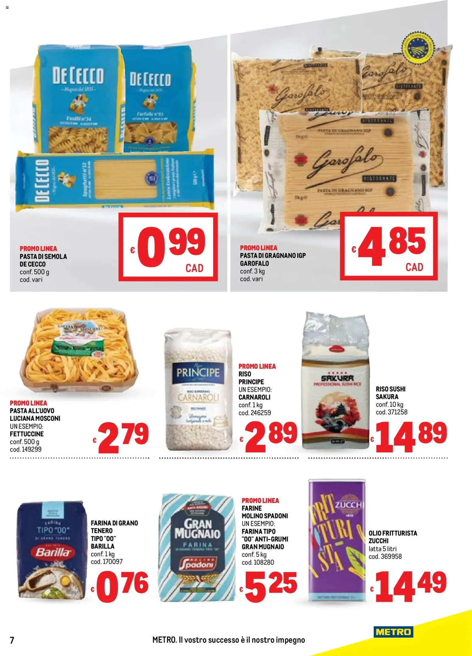 Volantino Metro del 22.01.2026 | Pagina: 7 | Prodotti: Riso, Farina, Pasta, Sushi