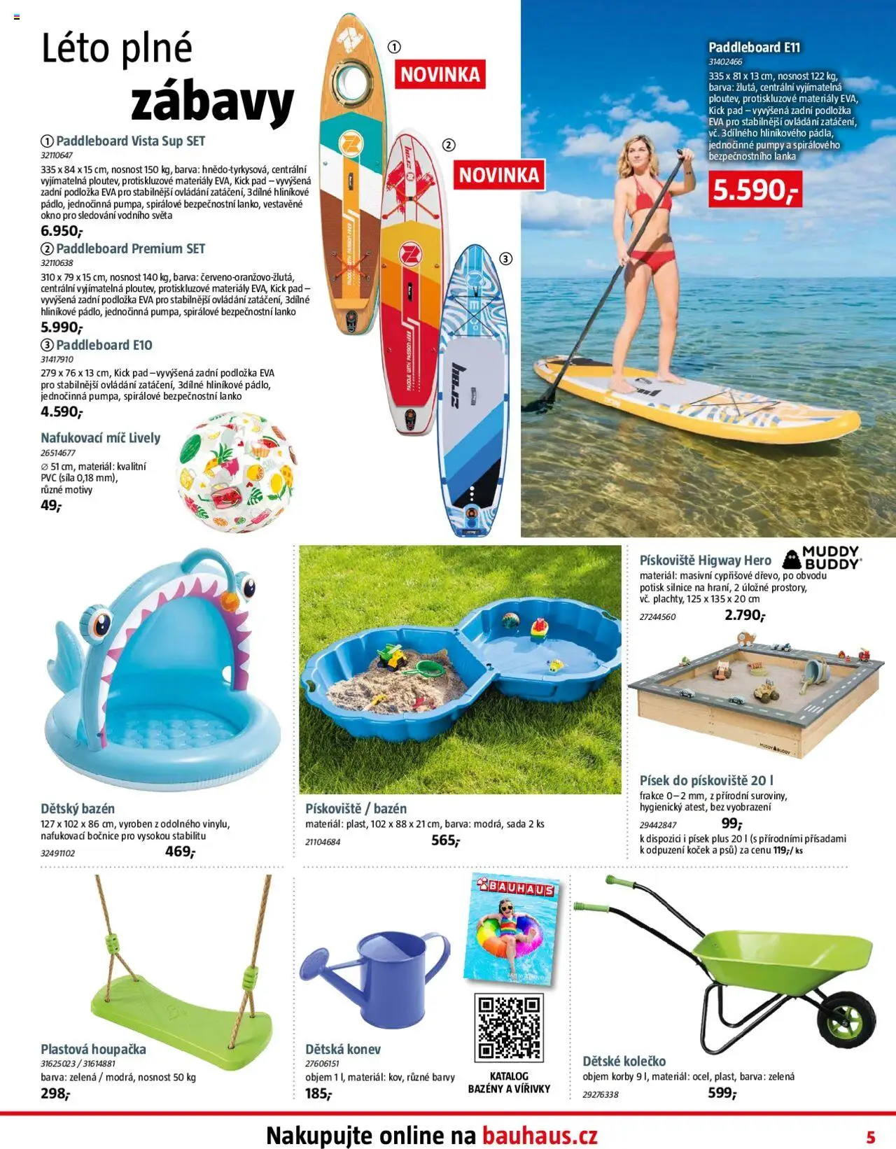 Bauhaus leták od 27.06.2025 | Strana: 5 | Produkty: Bazény, Písek, Paddleboard, Písek do pískoviště