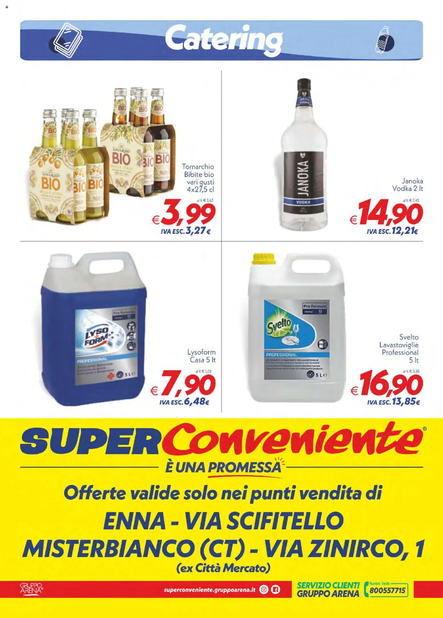 Volantino SuperConveniente del 17.04.2026 | Pagina: 4 | Prodotti: Vodka, Lavastoviglie, Bibite